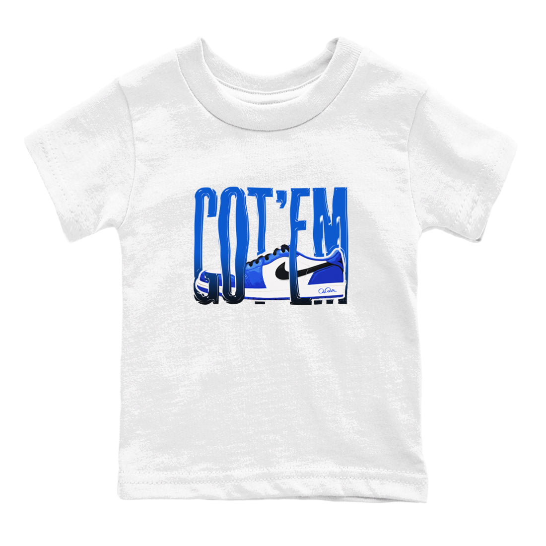 Wiggling Gotem snkmatch Tees Kids - Air Jordan 1 Game Royal