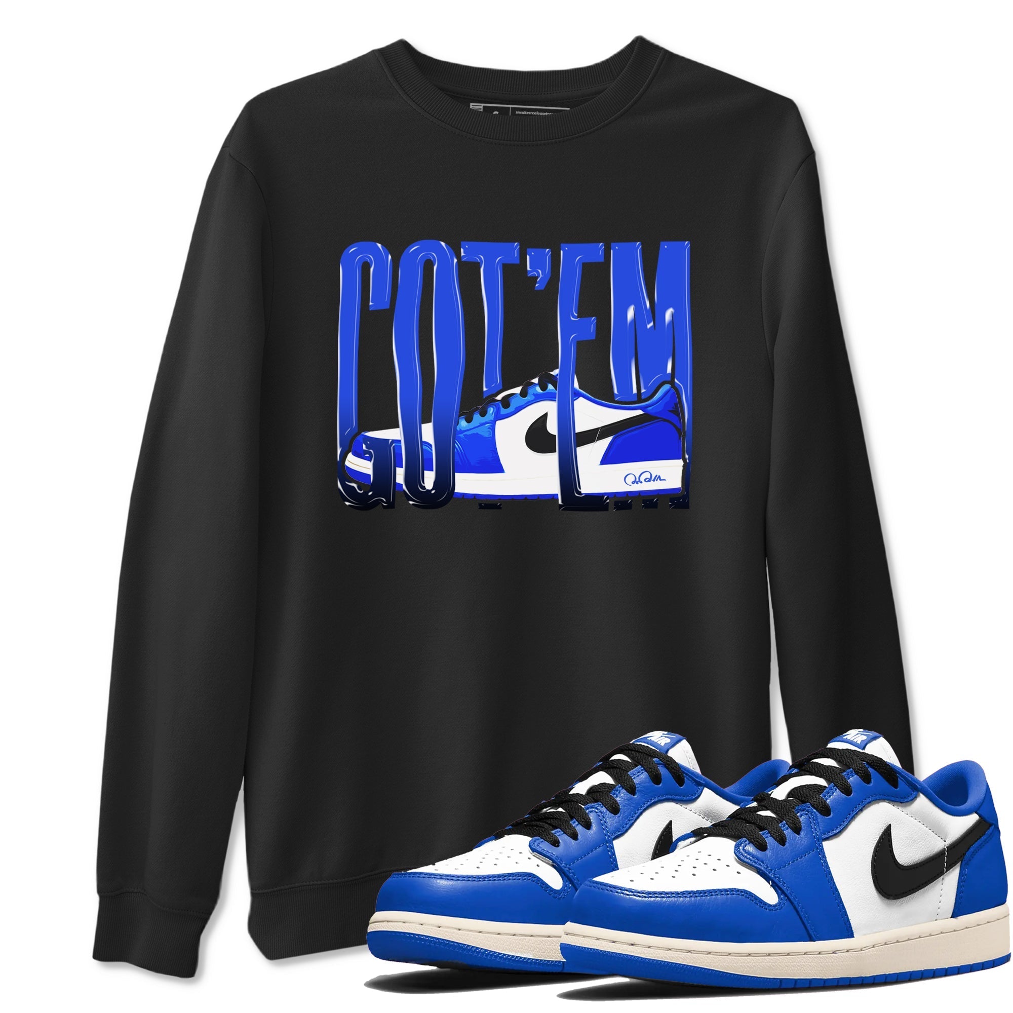 Wiggling Gotem snkmatch Tees - Air Jordan 1 Game Royal
