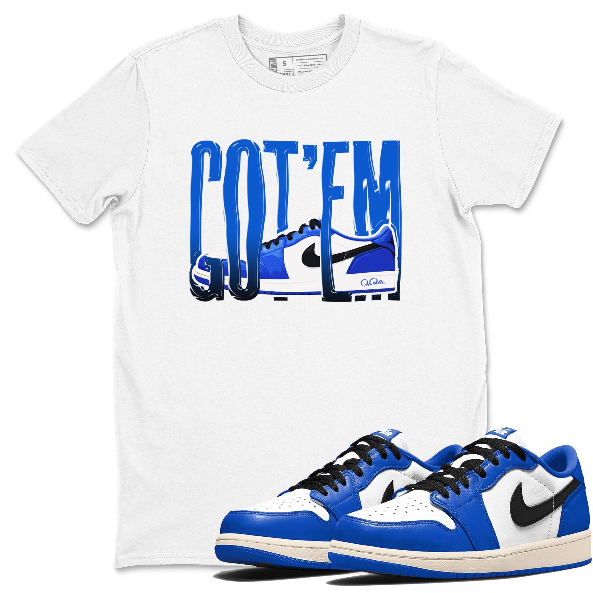 Wiggling Gotem snkmatch Tees - Air Jordan 1 Game Royal