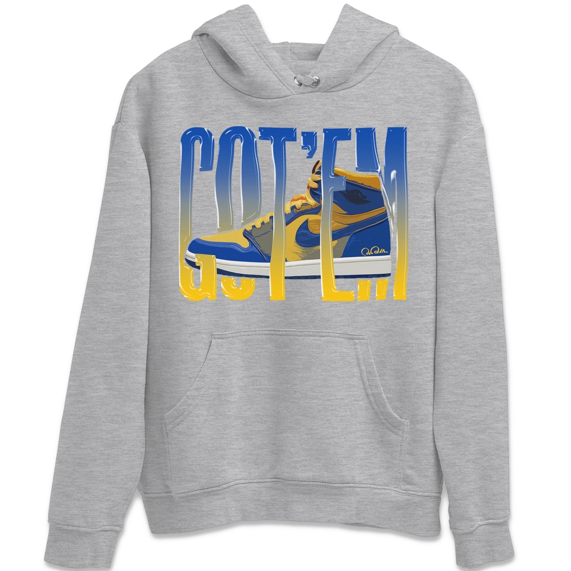 Wiggling Gotem Unisex Tops - Air Jordan 1 Game Royal Varsity Maize