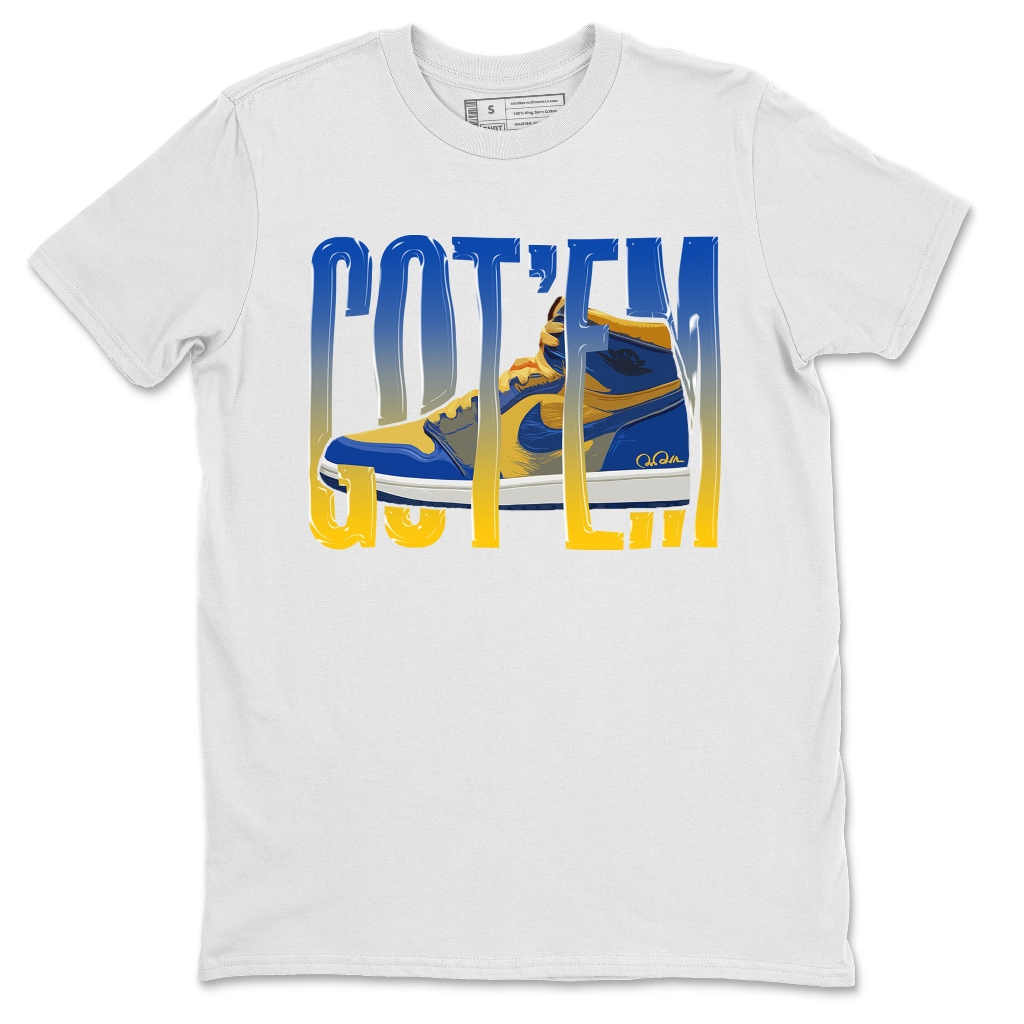Wiggling Gotem Unisex Tops - Air Jordan 1 Game Royal Varsity Maize
