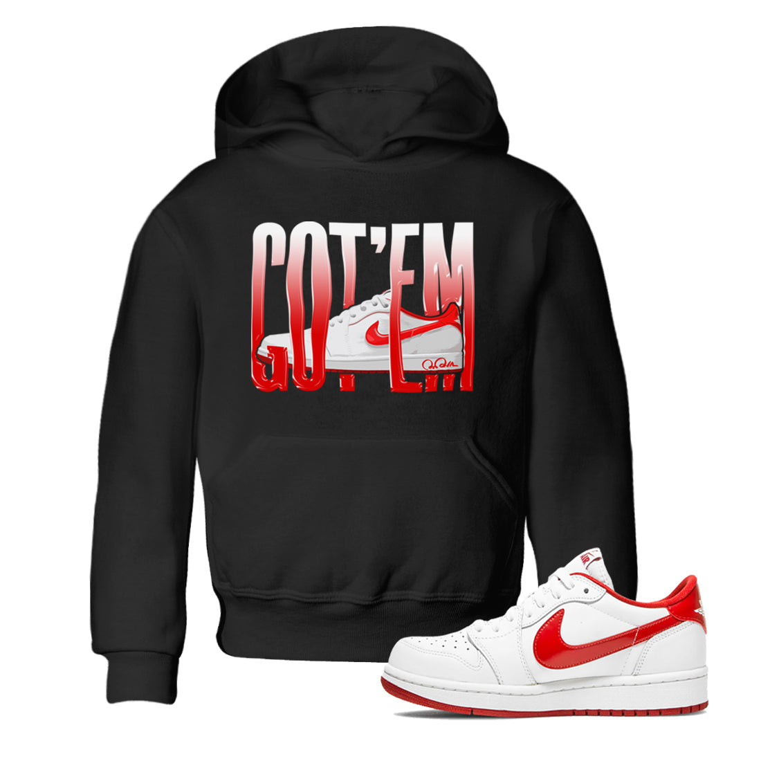 Wiggling Gotem snkmatch Tee Kids - Air Jordan 1 University Red