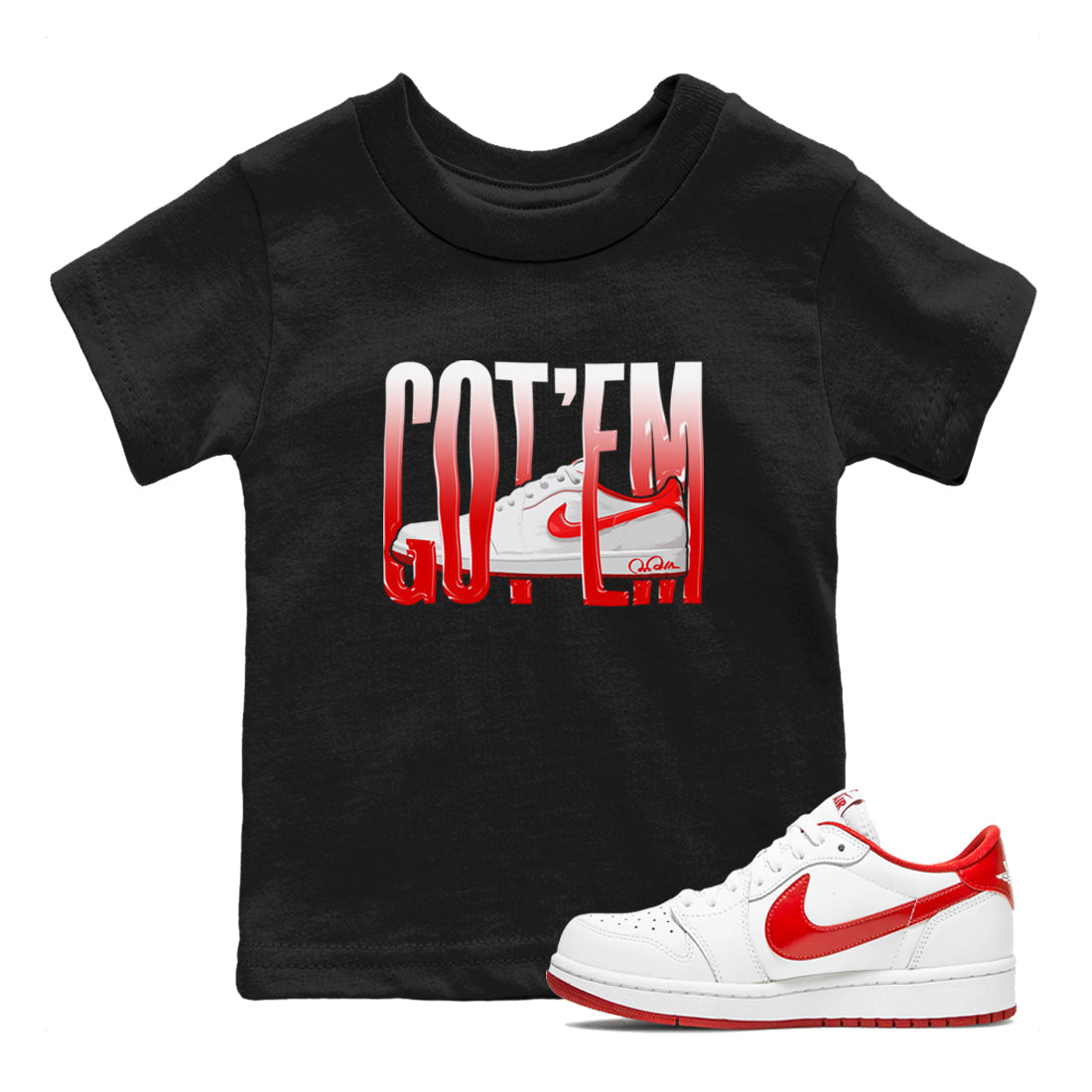 Wiggling Gotem snkmatch Tee Kids - Air Jordan 1 University Red
