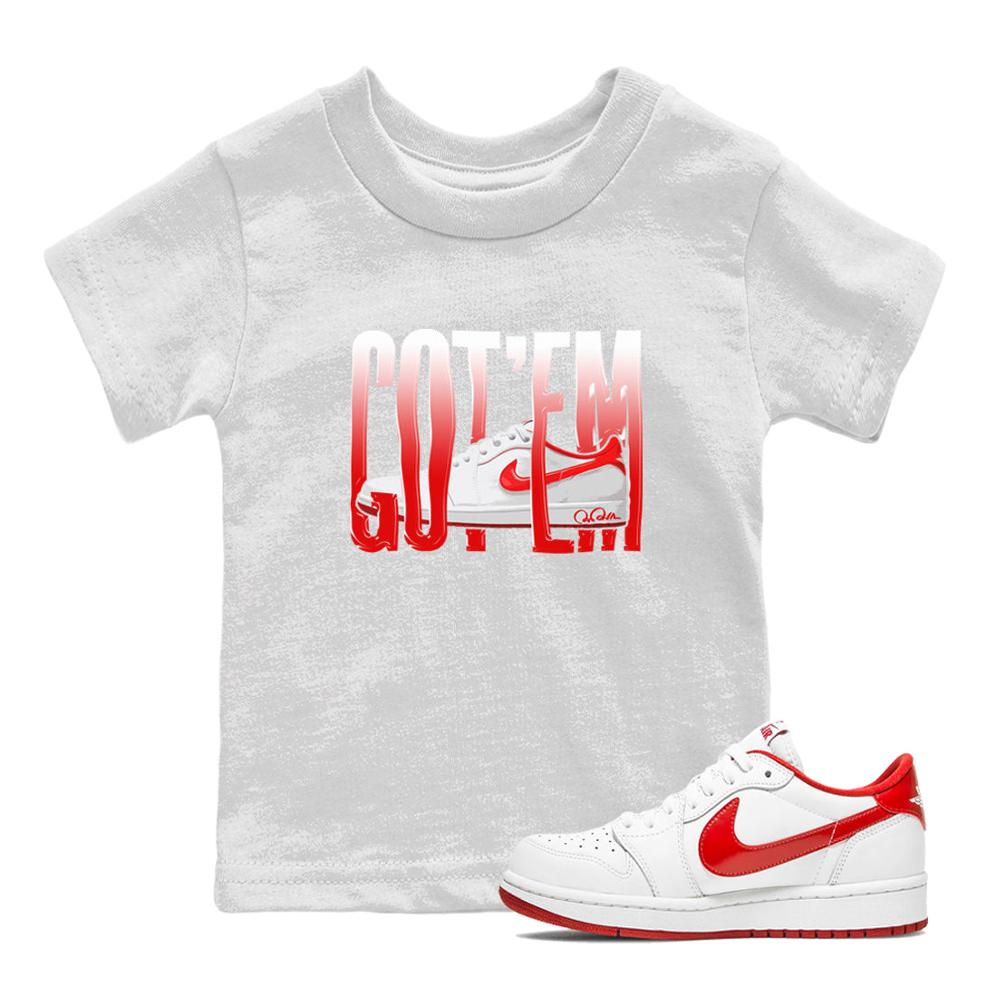 Wiggling Gotem snkmatch Tee Kids - Air Jordan 1 University Red