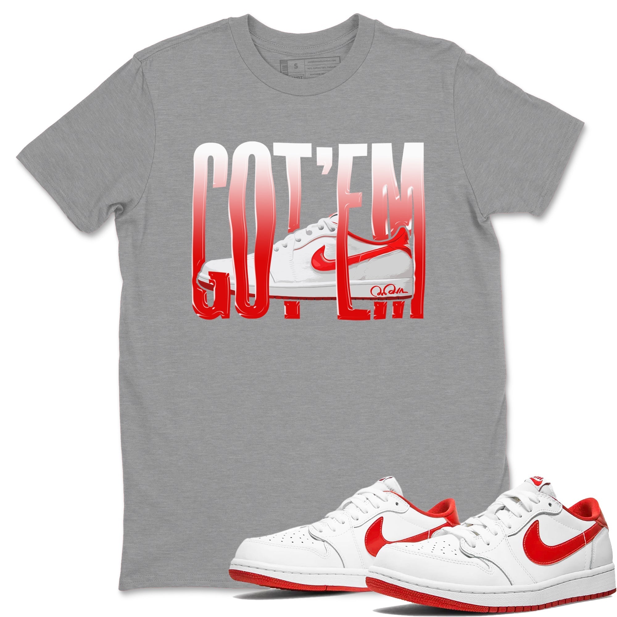 Wiggling Gotem snkmatch Tee - Air Jordan 1 University Red