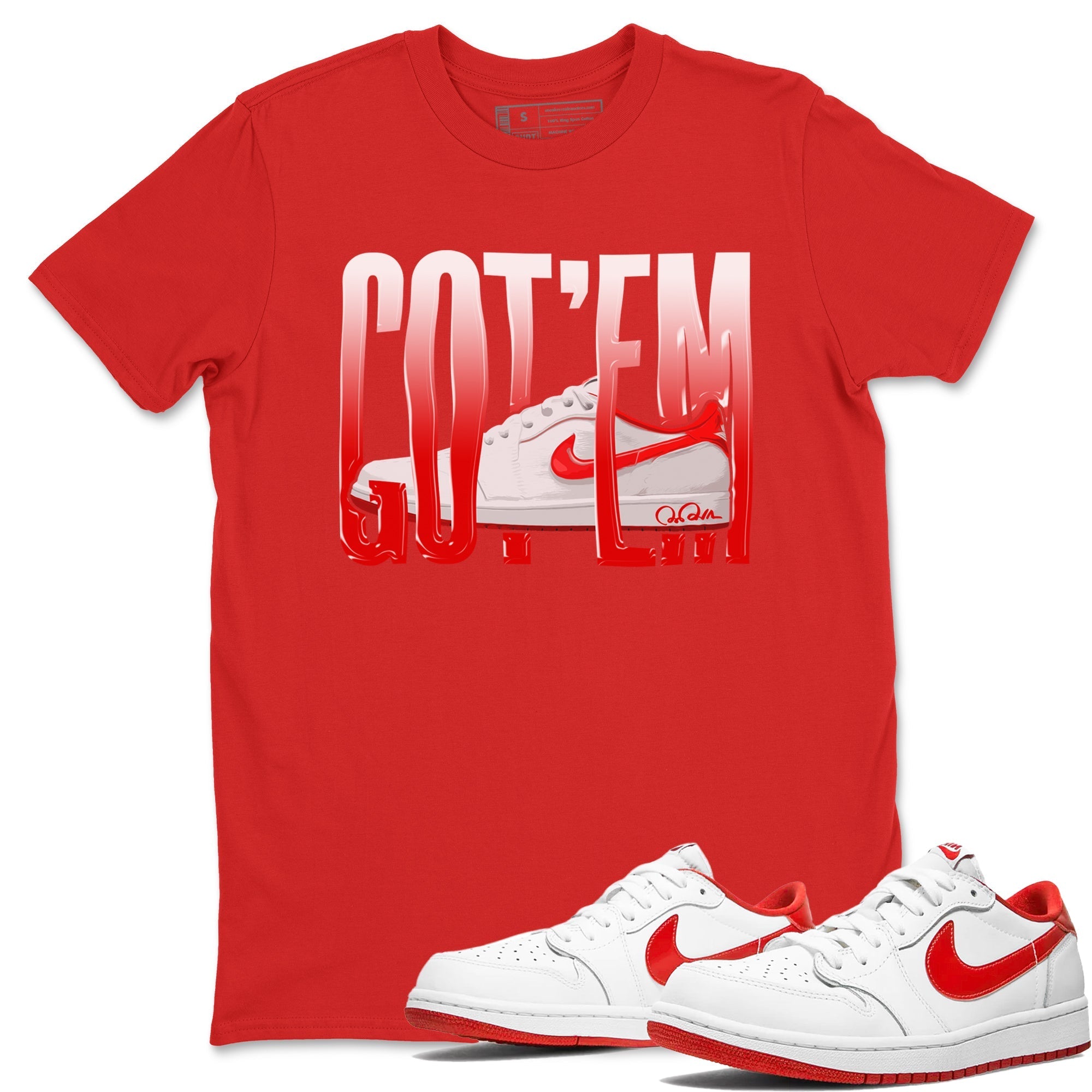 Wiggling Gotem snkmatch Tee - Air Jordan 1 University Red
