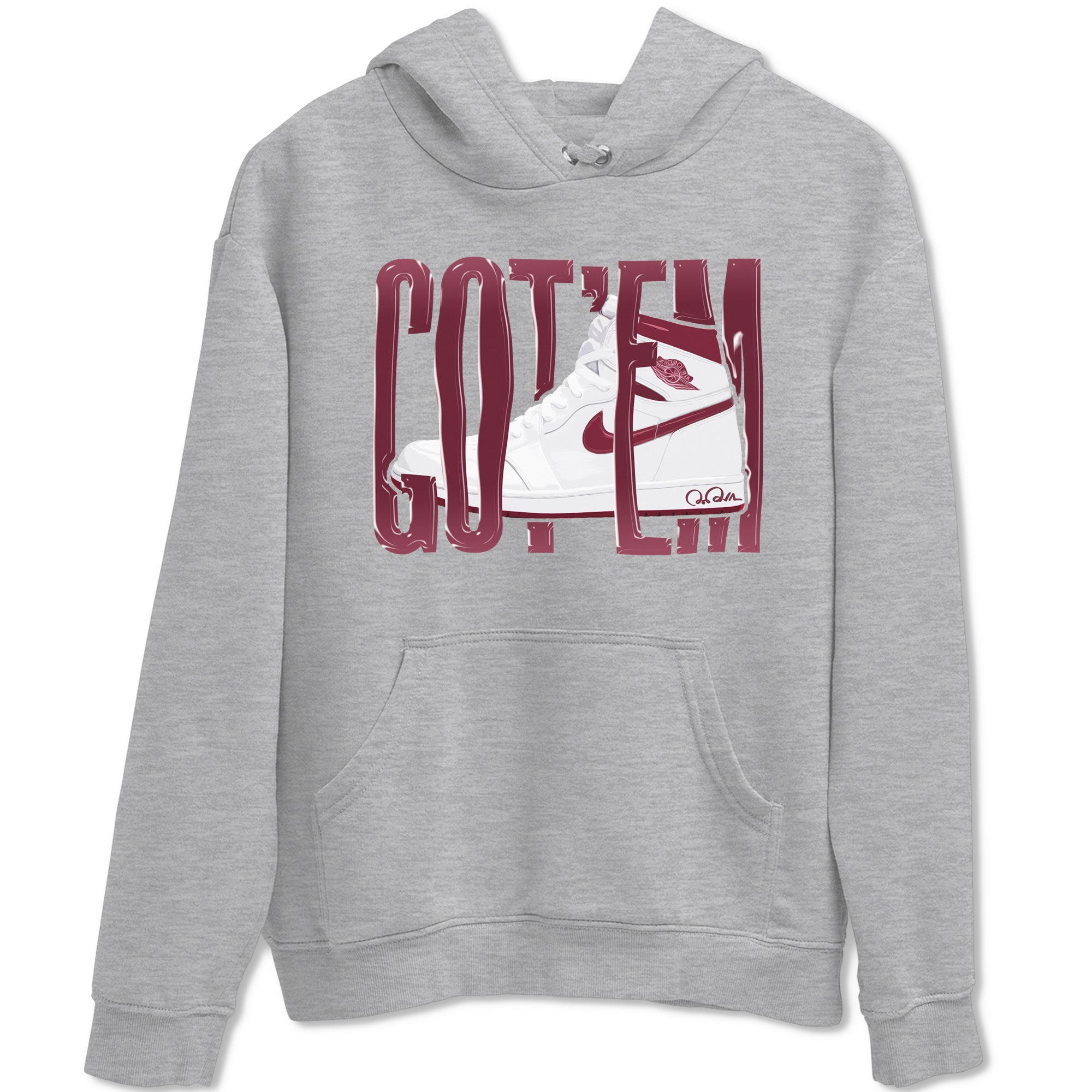 Wiggling Gotem snkmatch Tee - Air Jordan 1 Metallic Burgundy