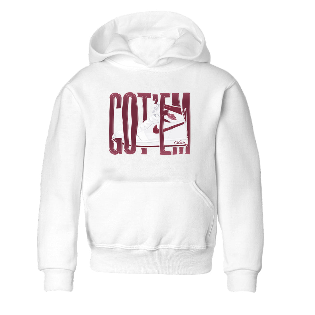 Wiggling Gotem snkmatch Tee Kids - Air Jordan 1 Metallic Burgundy