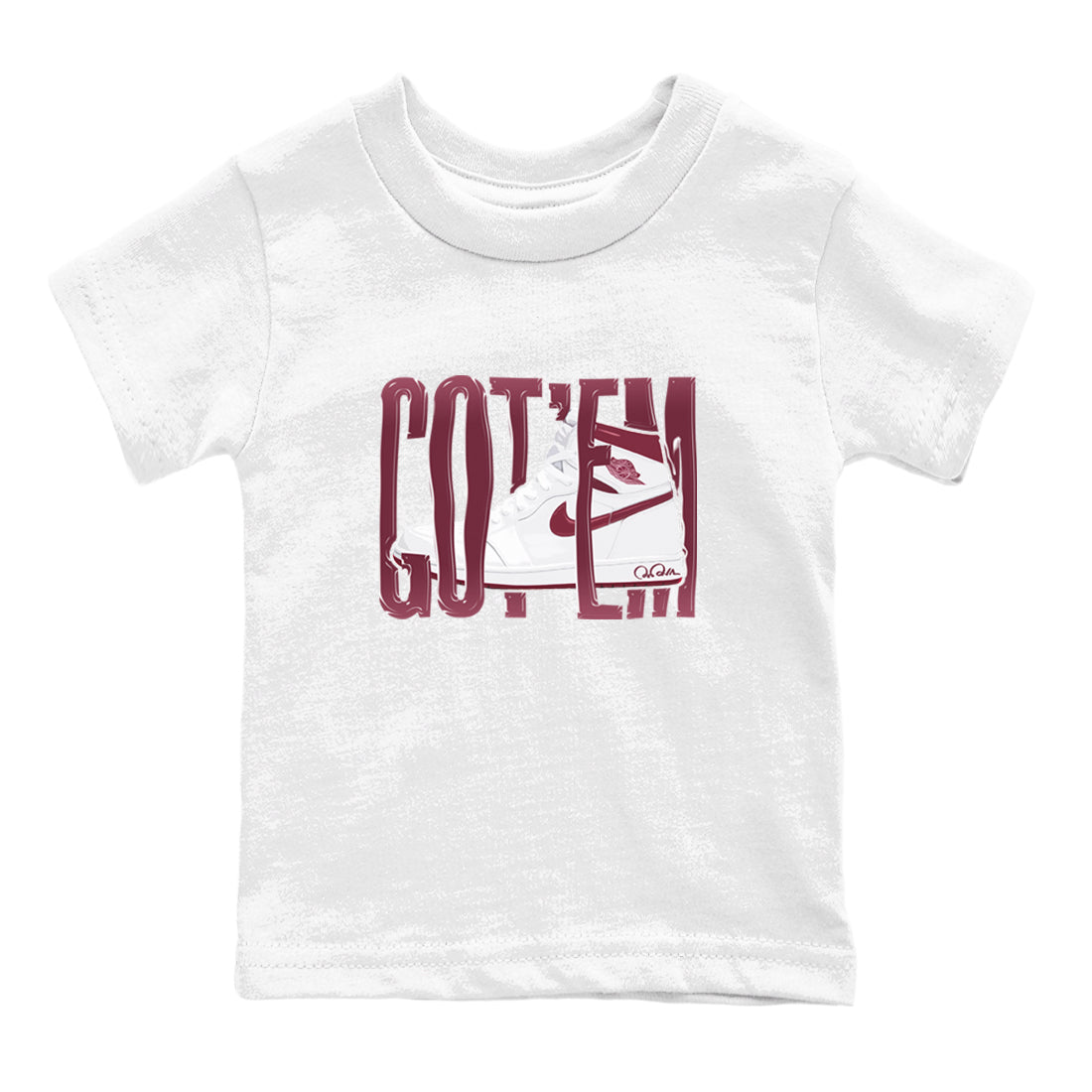 Wiggling Gotem snkmatch Tee Kids - Air Jordan 1 Metallic Burgundy