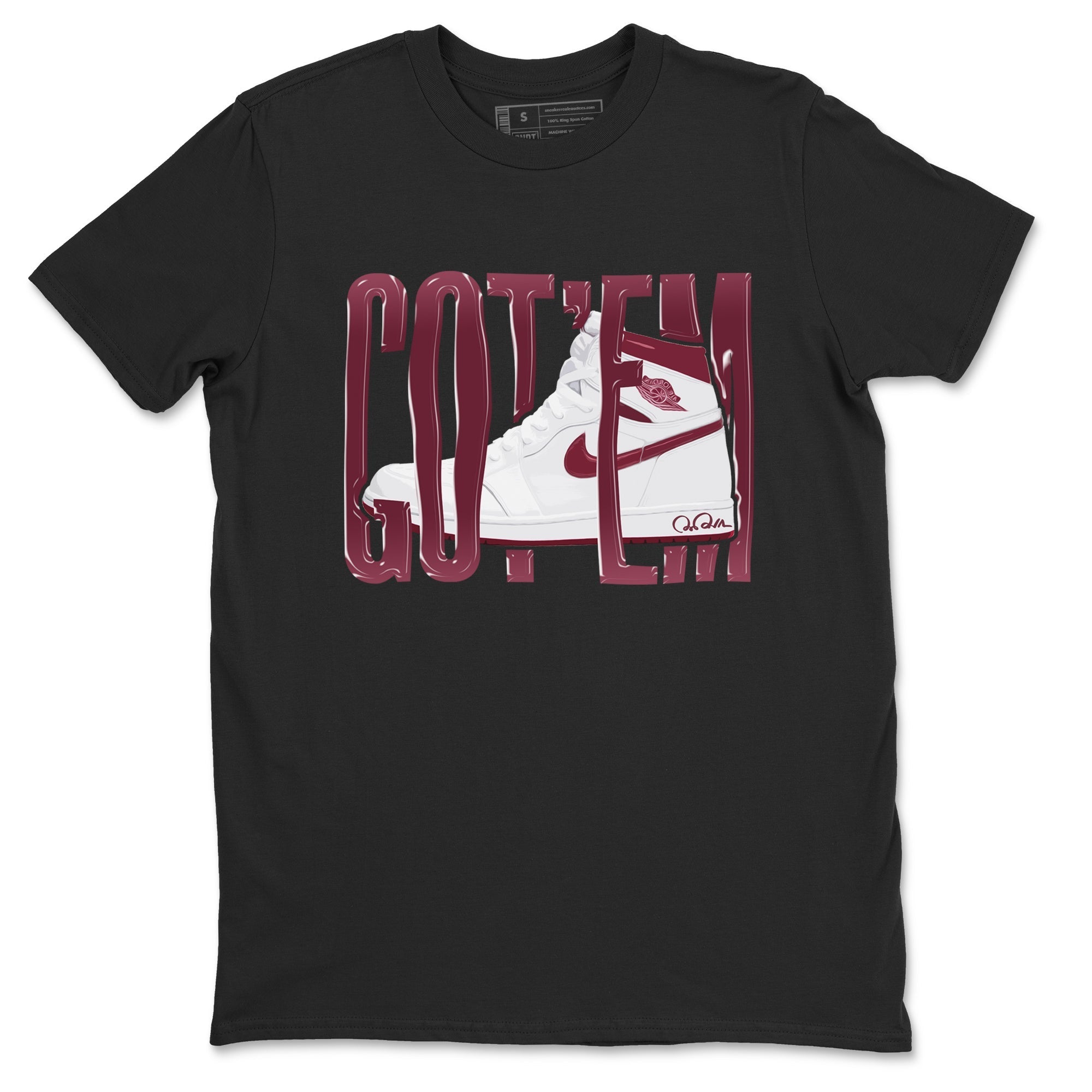 Wiggling Gotem snkmatch Tee - Air Jordan 1 Metallic Burgundy