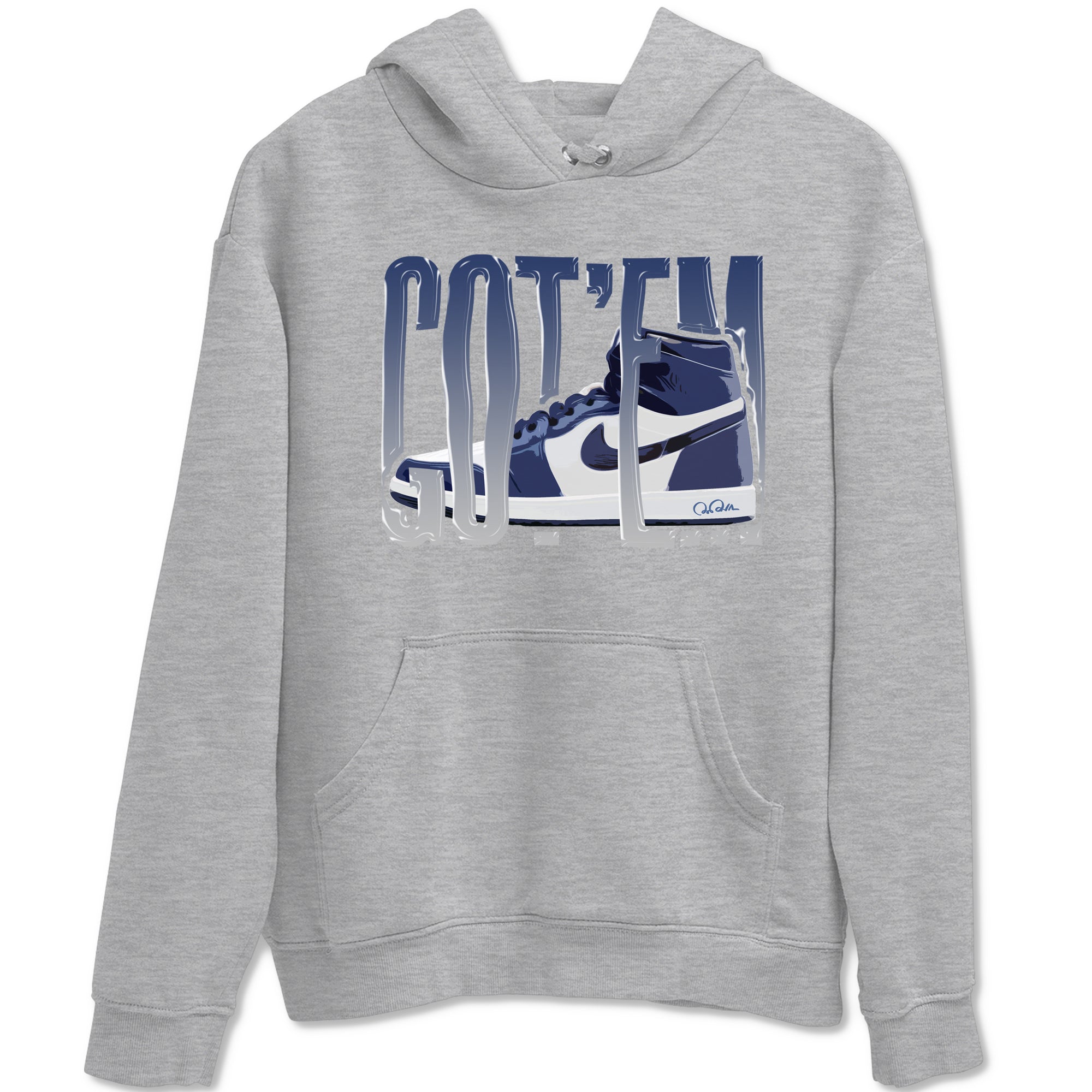 Wiggling Gotem snkmatch Tees - Air Jordan 1 Midnight Navy