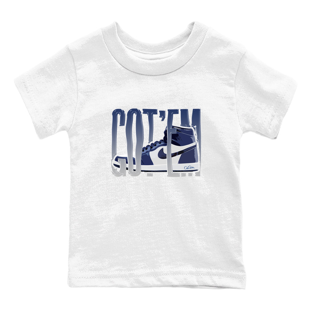 Wiggling Gotem snkmatch Tees Kids - Air Jordan 1 Midnight Navy