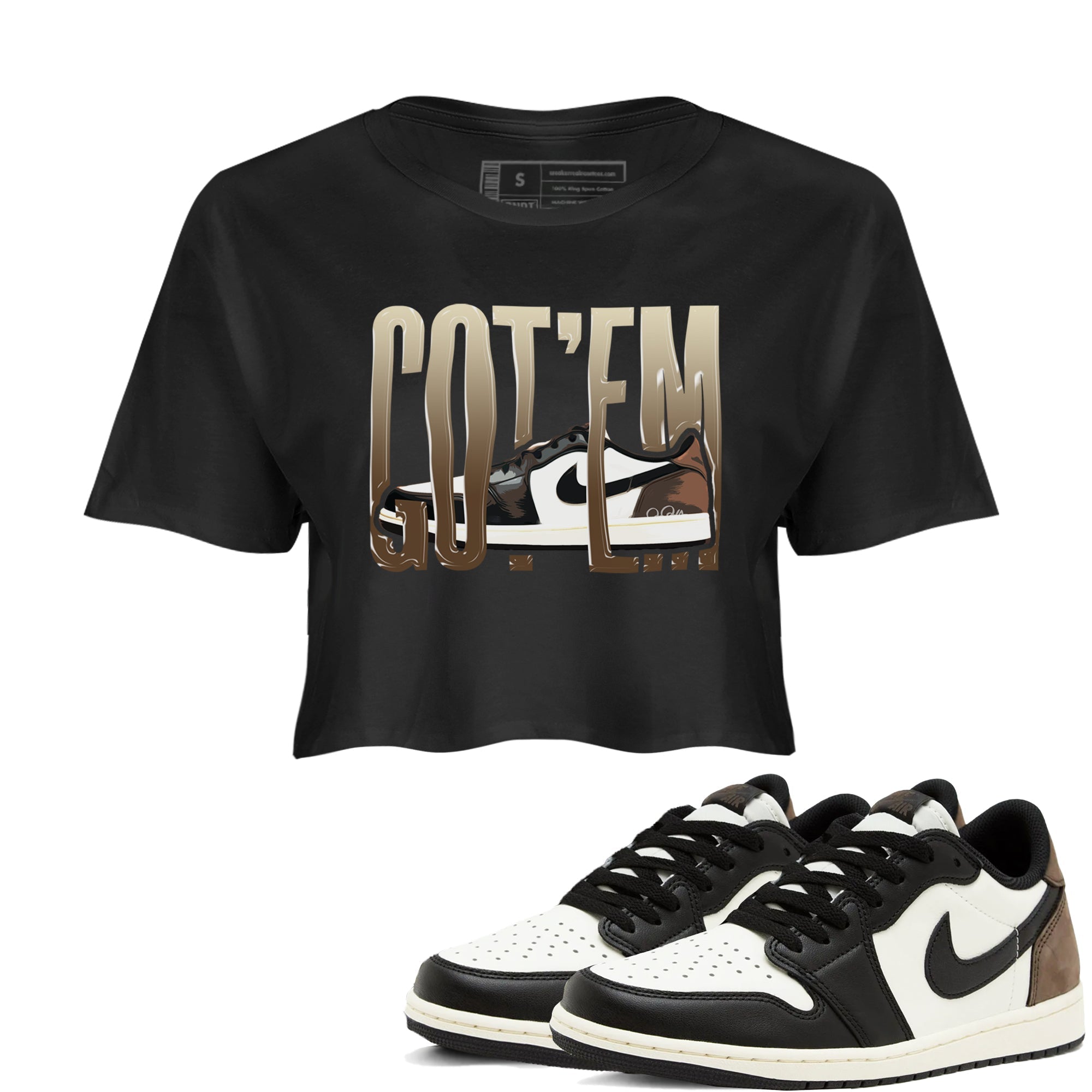 Wiggling Gotem snkmatch Women's Top - Air Jordan 1 Mocha
