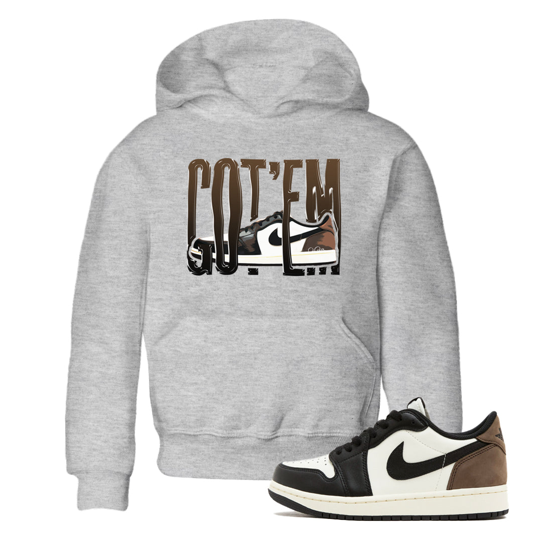 Wiggling Gotem snkmatch Tees Kids - Air Jordan 1 Mocha