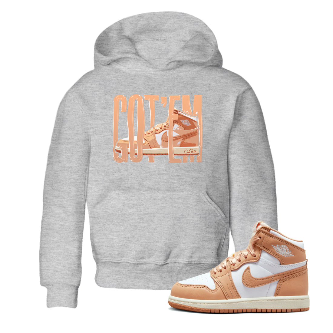 Wiggling Gotem snkmatch Tee Kids - Air Jordan 1 Praline