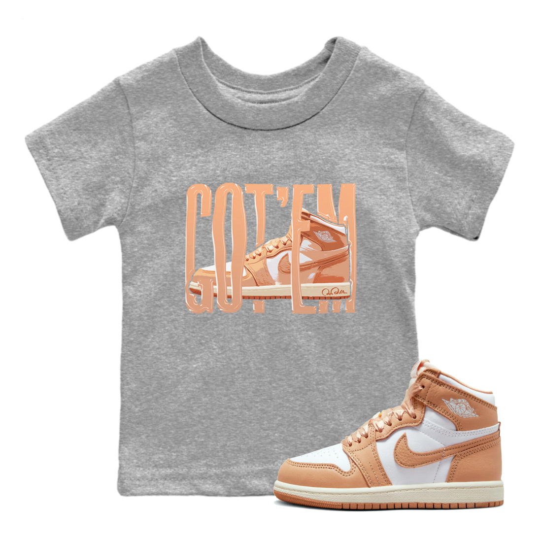 Wiggling Gotem snkmatch Tee Kids - Air Jordan 1 Praline