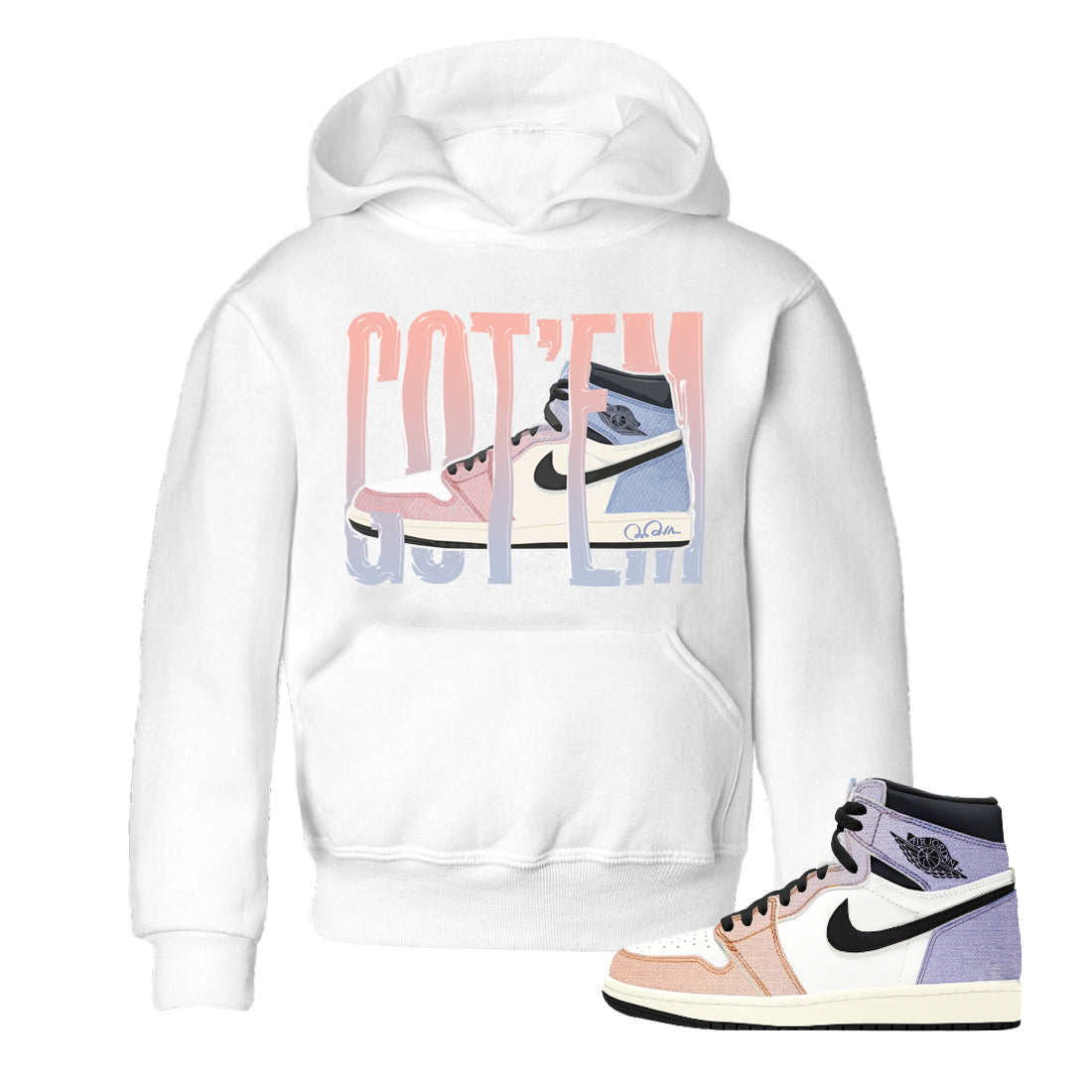 Wiggling Gotem Kids Tops - Air Jordan 1 Skyline