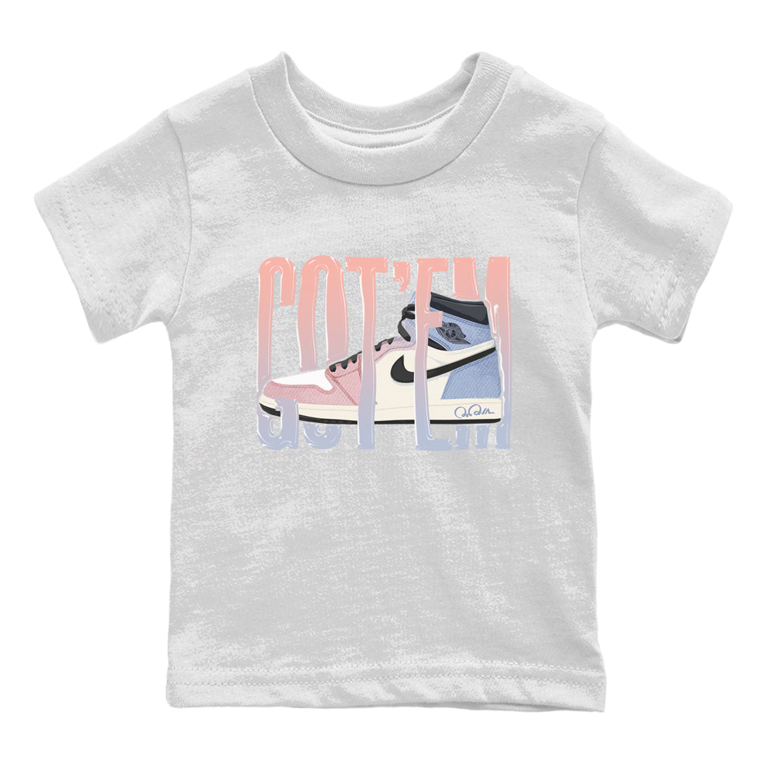 Wiggling Gotem Kids Tops - Air Jordan 1 Skyline