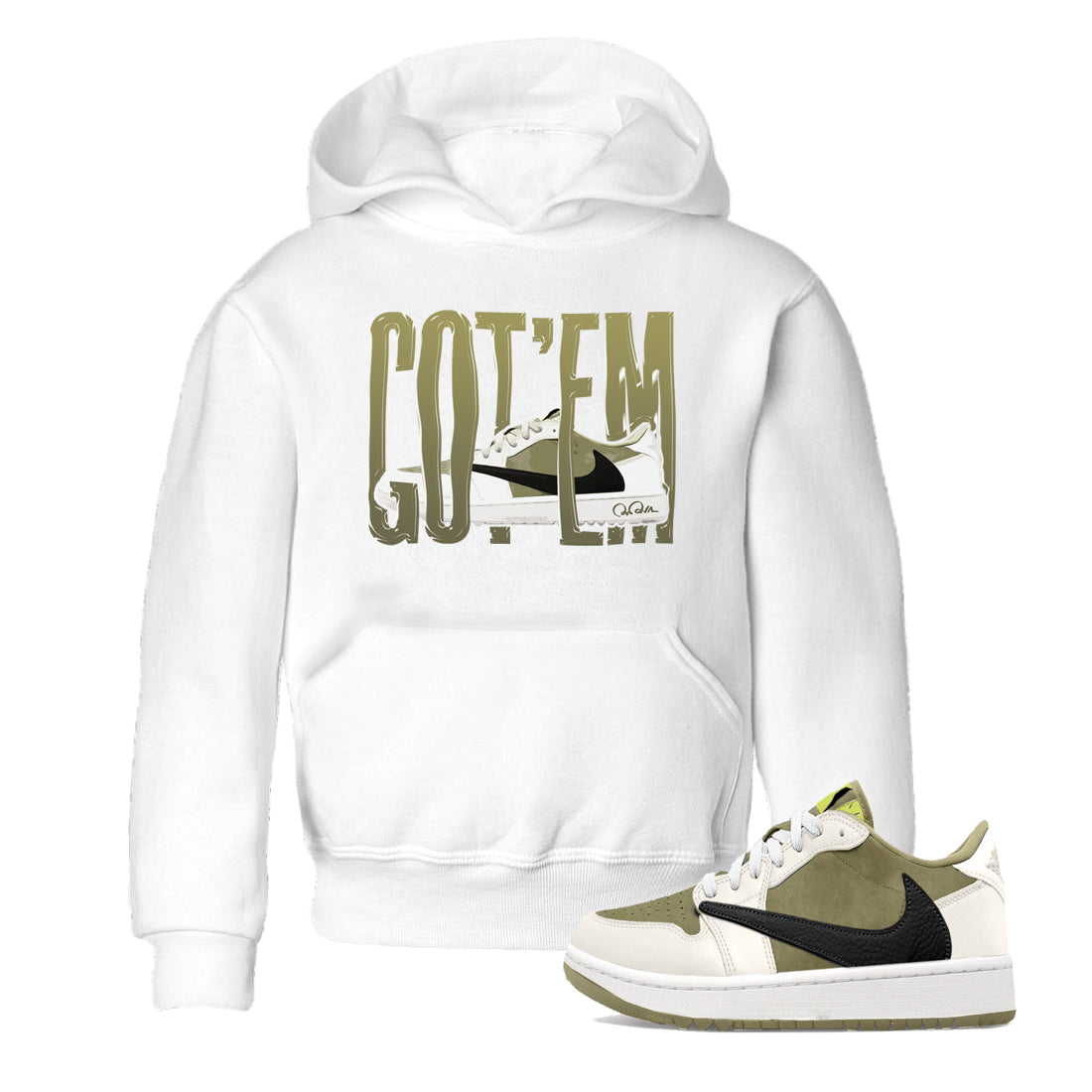Wiggling Gotem snkmatch Tee Kids - Air Jordan 1 Travis Scott Golf