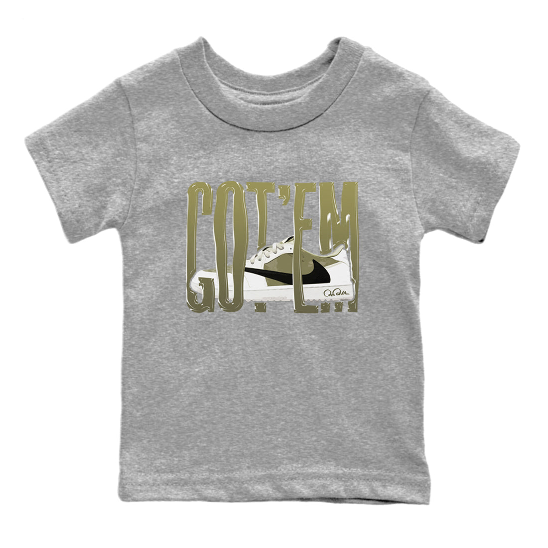 Wiggling Gotem snkmatch Tee Kids - Air Jordan 1 Travis Scott Golf