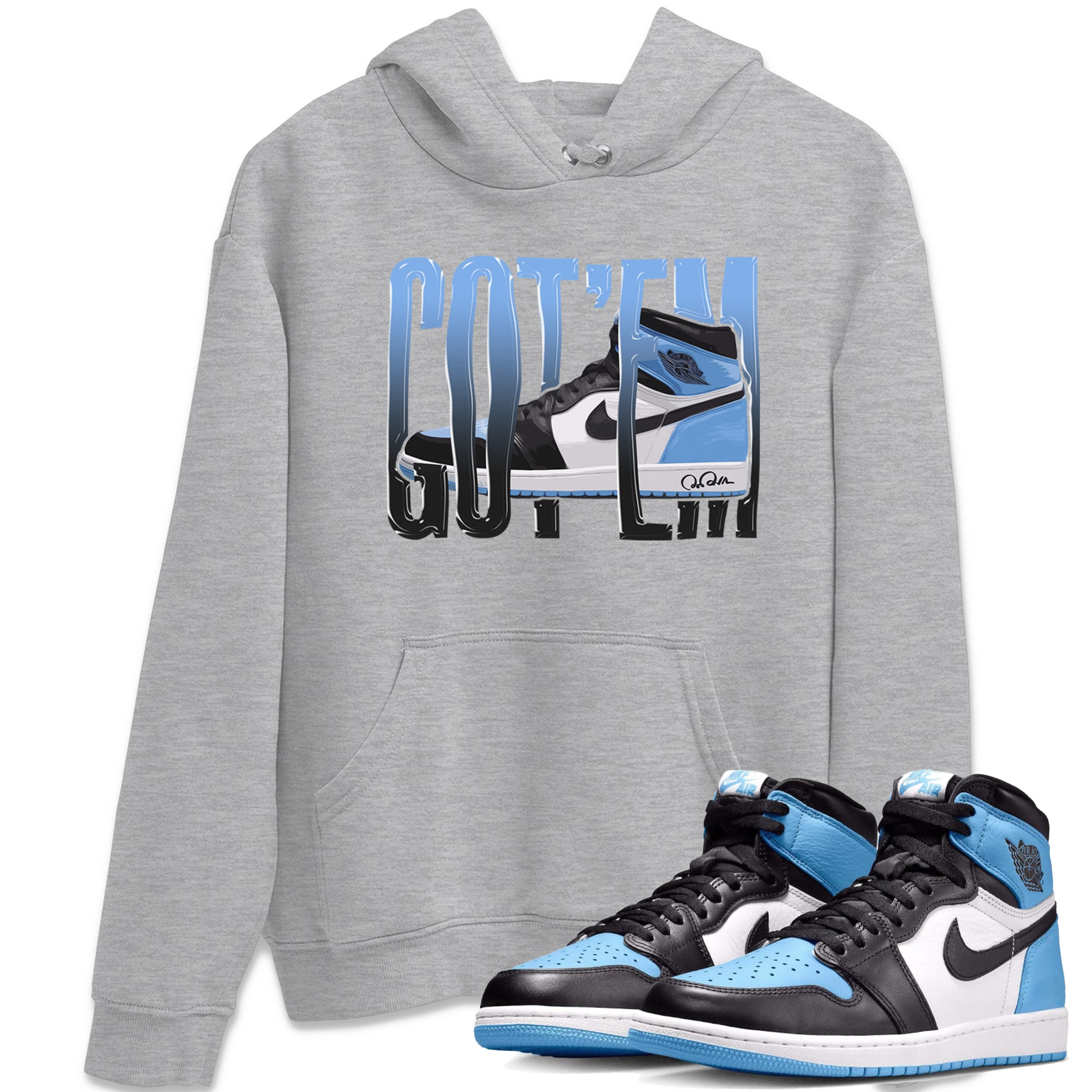 Wiggling Gotem Unisex Tops - Air Jordan 1 UNC Toe