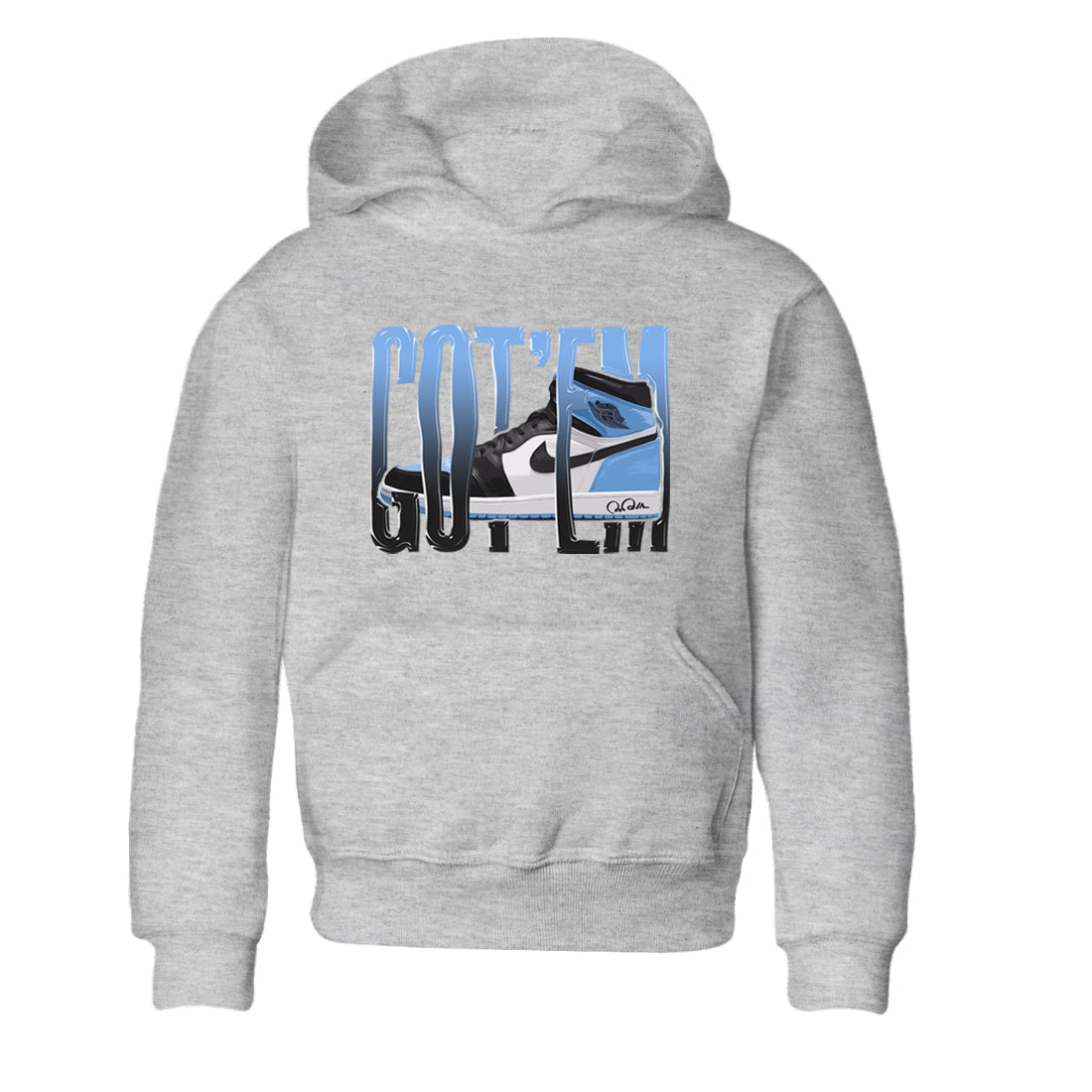 Wiggling Gotem Kids Tops - Air Jordan 1 UNC Toe