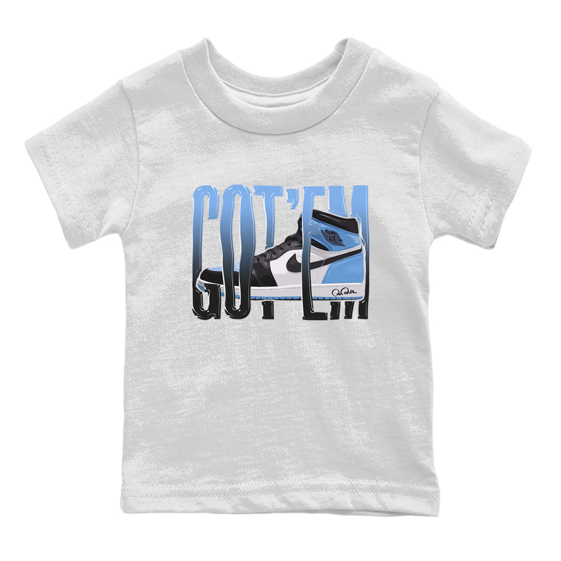Wiggling Gotem Kids Tops - Air Jordan 1 UNC Toe