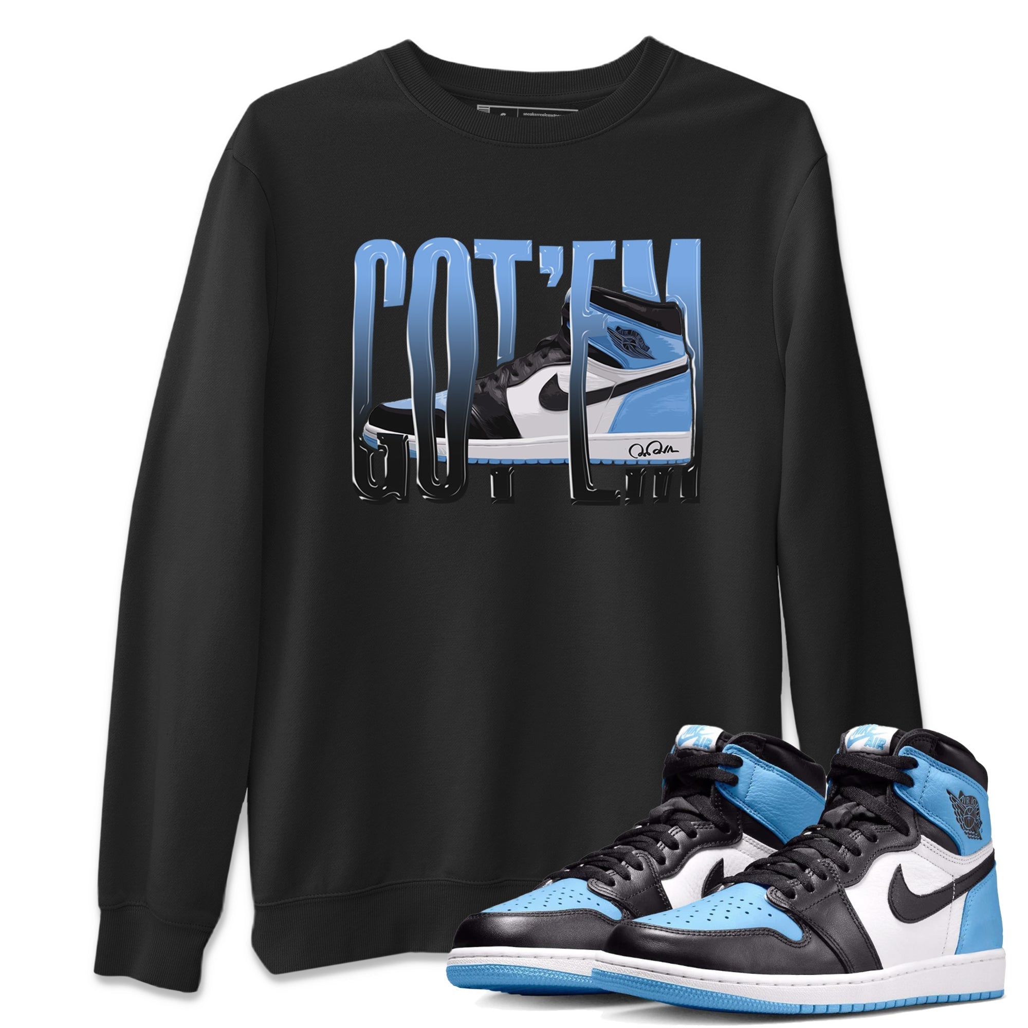 Wiggling Gotem Unisex Tops - Air Jordan 1 UNC Toe