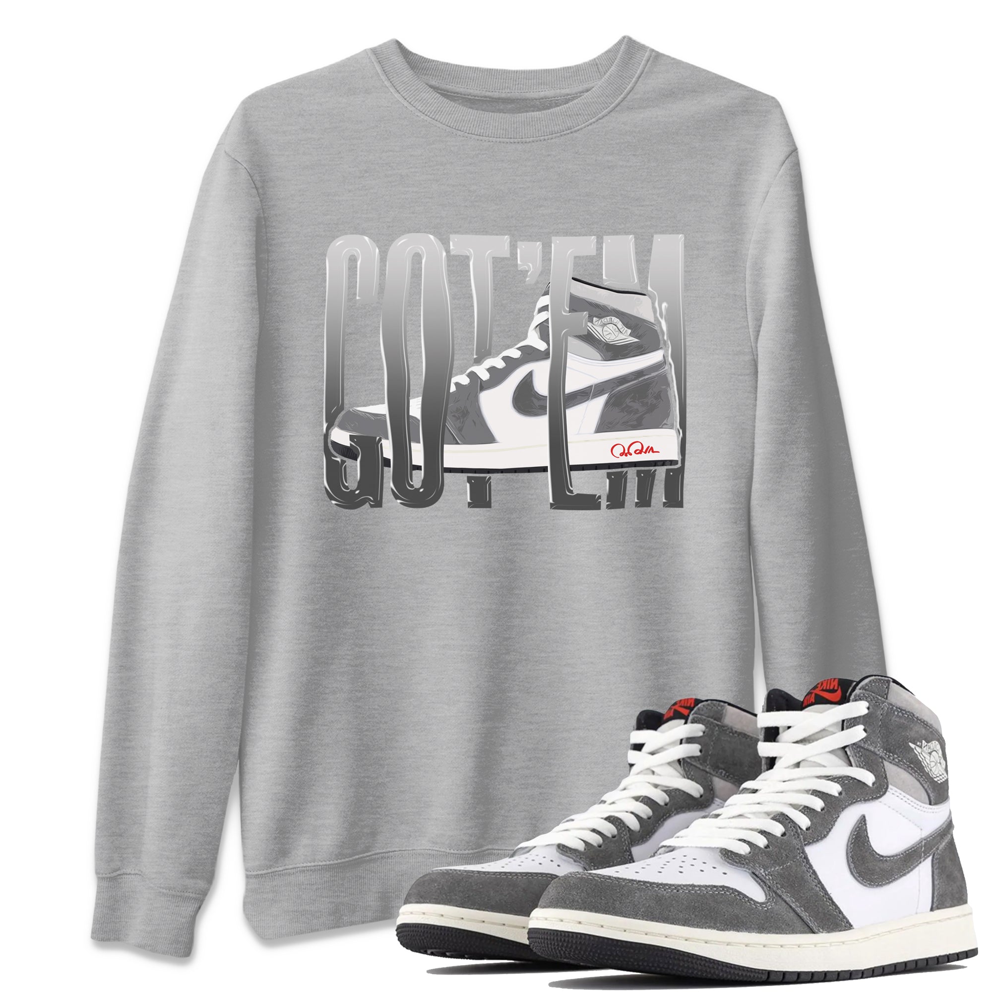 Wiggling Gotem Unisex Tops - Air Jordan 1 Washed Heritage