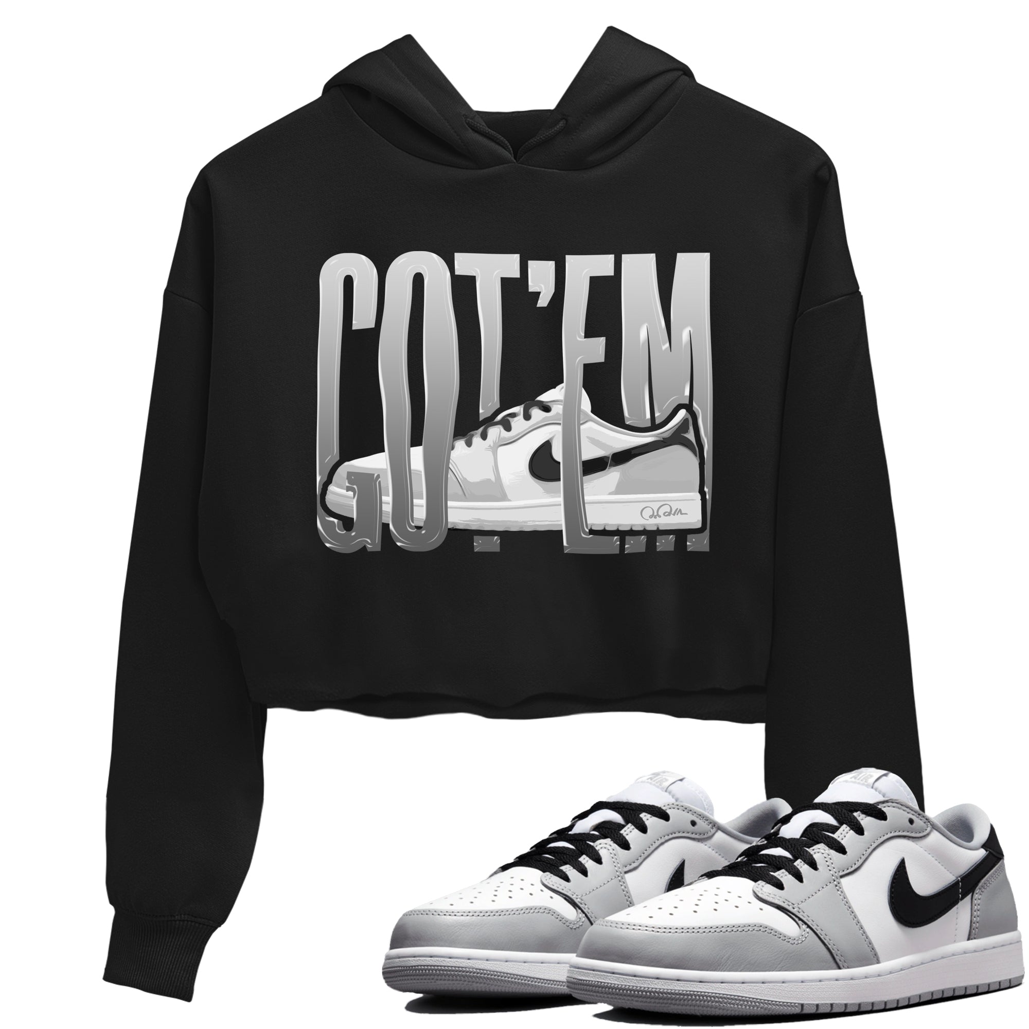 Wiggling Gotem snkmatch Women's Top - Air Jordan 1 Wolf Grey