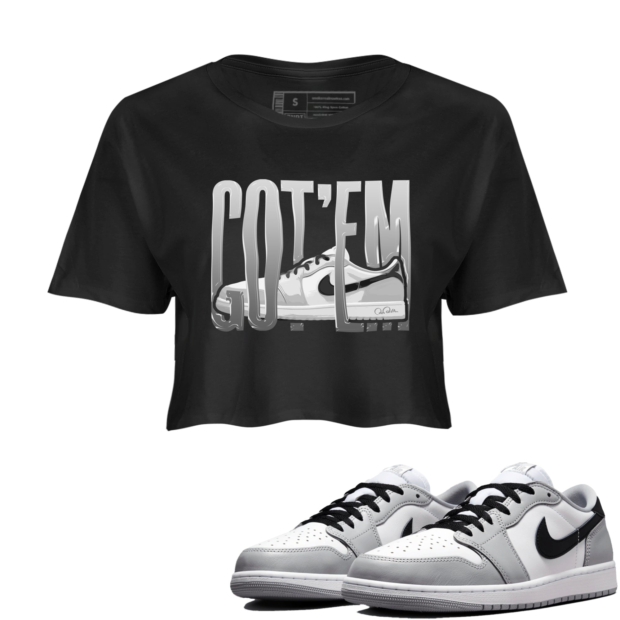 Wiggling Gotem snkmatch Women's Top - Air Jordan 1 Wolf Grey