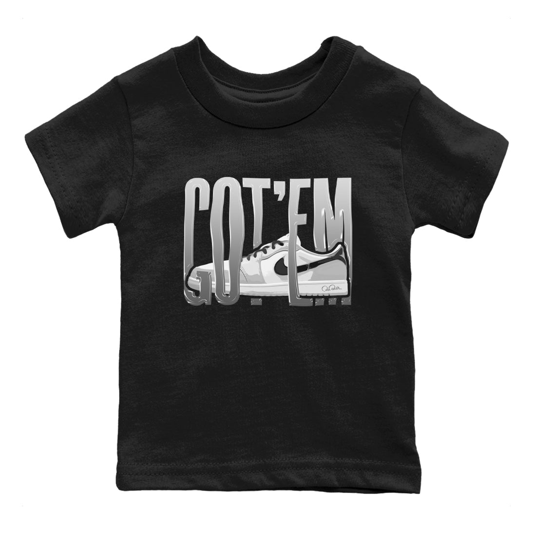 Wiggling Gotem snkmatch Tees Kids - Air Jordan 1 Wolf Grey