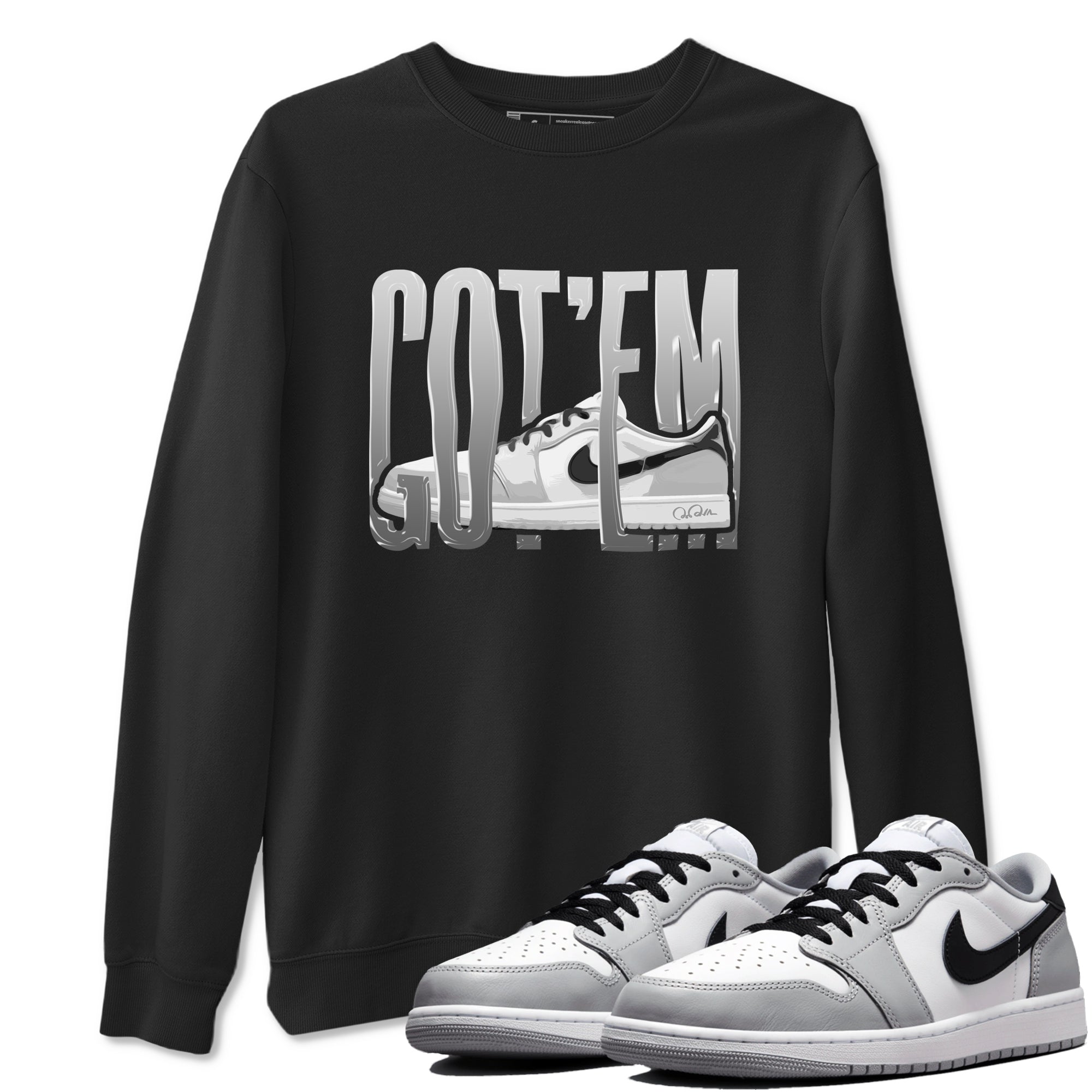 Wiggling Gotem snkmatch Tees - Air Jordan 1 Wolf Grey