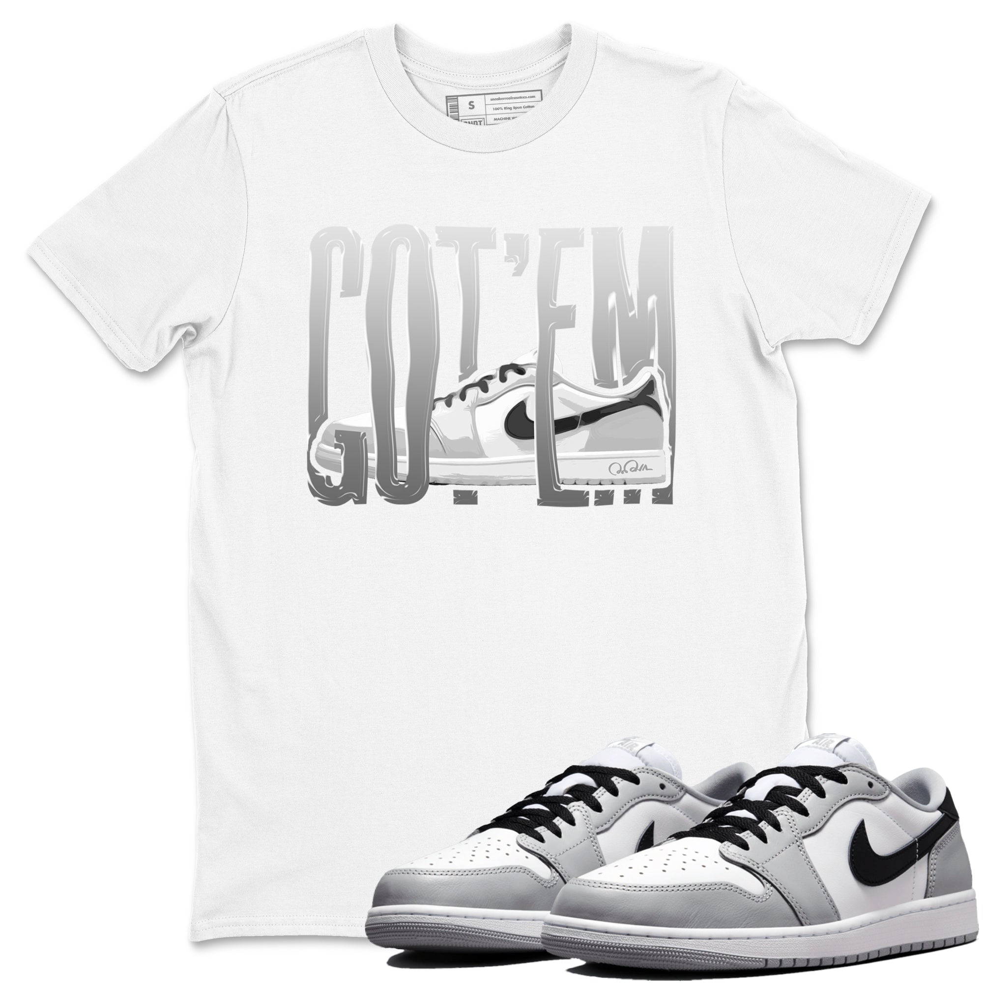 Wiggling Gotem snkmatch Tees - Air Jordan 1 Wolf Grey