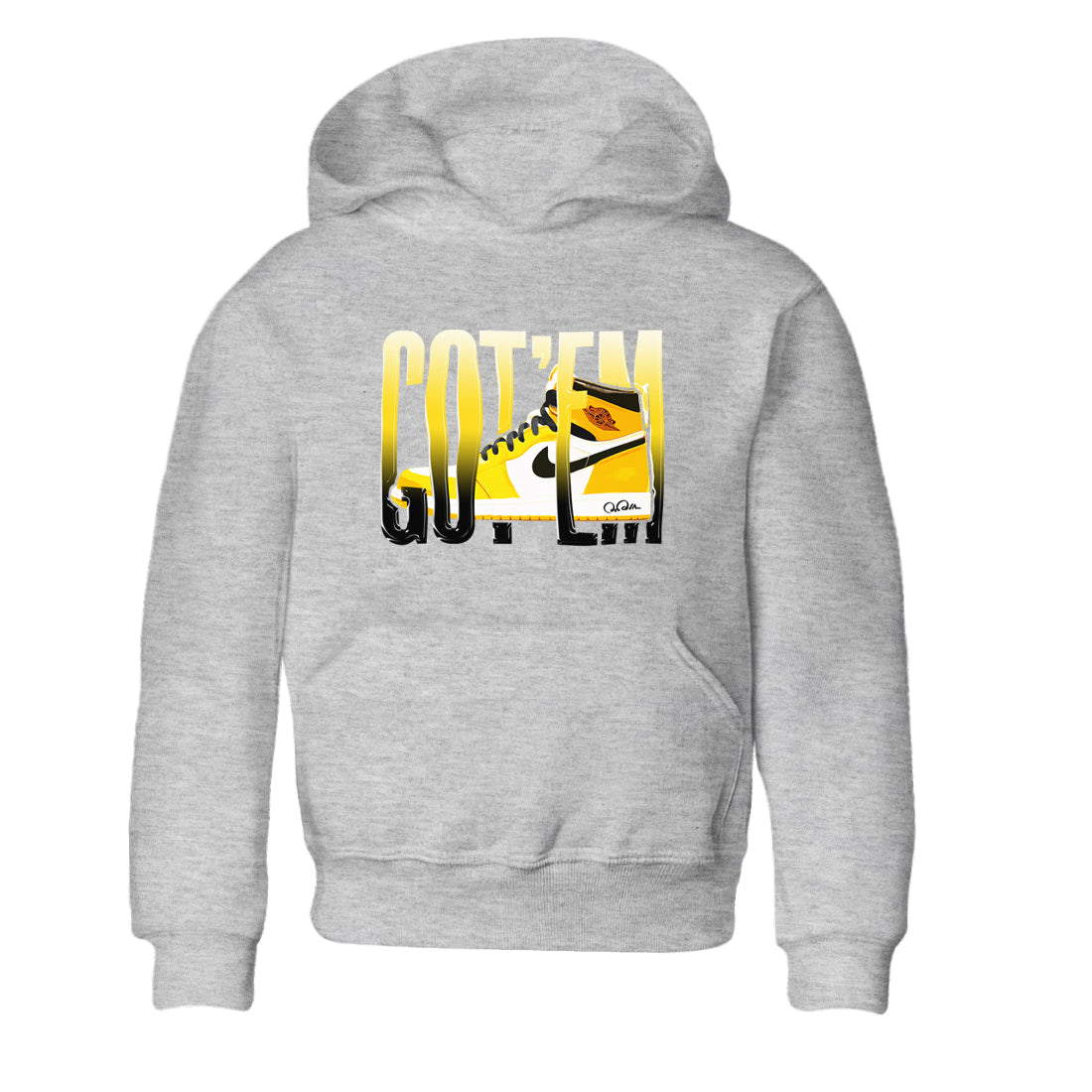 Wiggling Gotem snkmatch Tees Kids - Air Jordan 1 Yellow Ochre