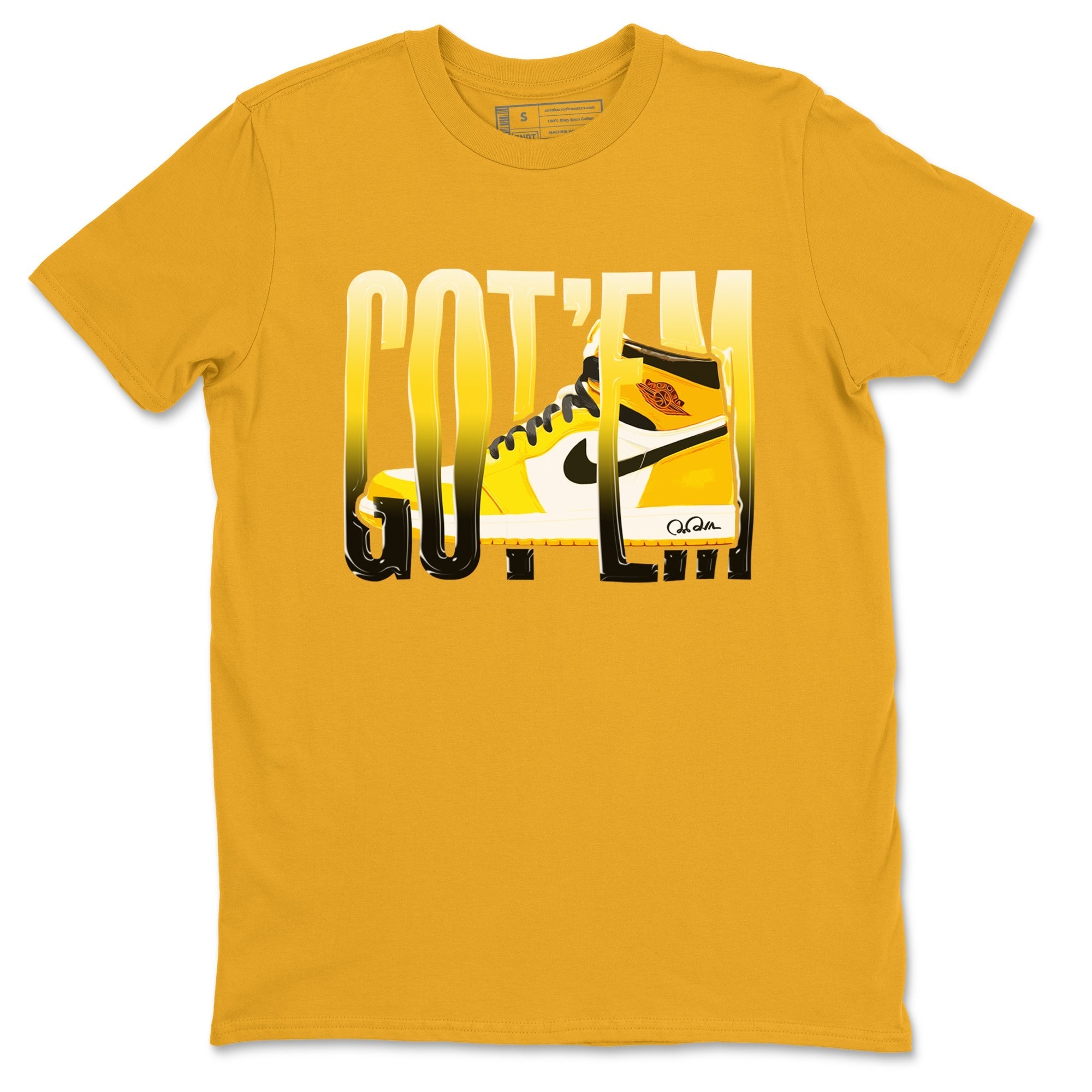 Wiggling Gotem snkmatch Tees - Air Jordan 1 Yellow Ochre