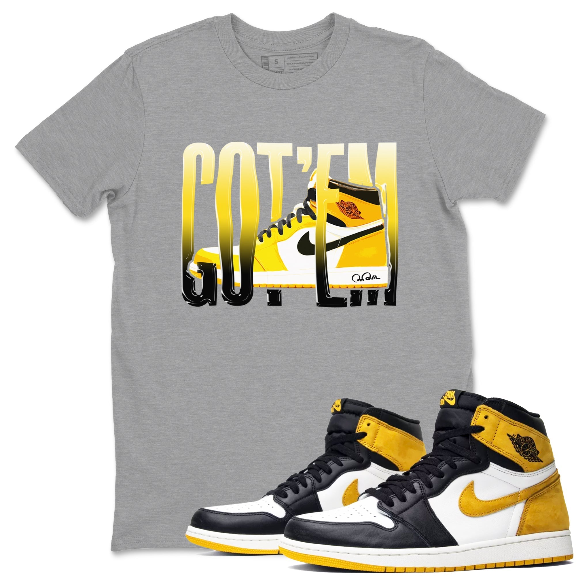 Wiggling Gotem snkmatch Tees - Air Jordan 1 Yellow Ochre