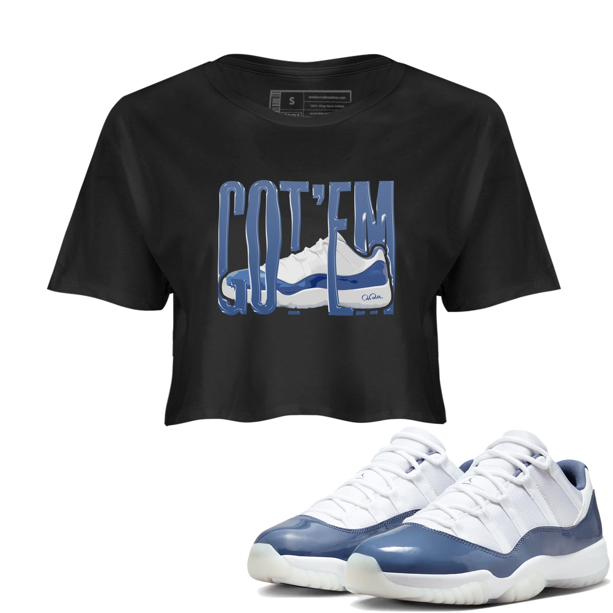 Wiggling Gotem snkmatch Women's Top - Air Jordan 11 Diffused Blue