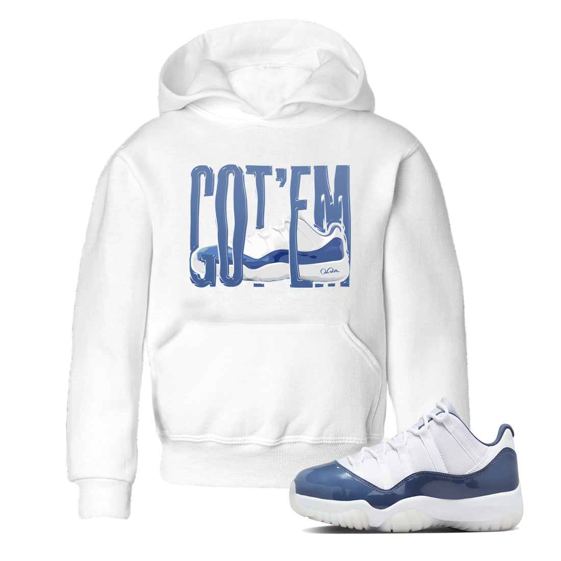 Wiggling Gotem snkmatch Tees Kids - Air Jordan 11 Diffused Blue