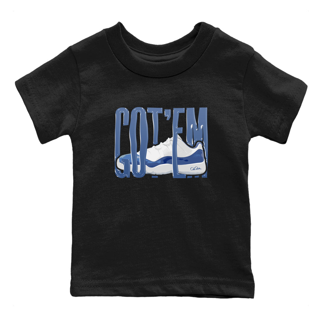 Wiggling Gotem snkmatch Tees Kids - Air Jordan 11 Diffused Blue