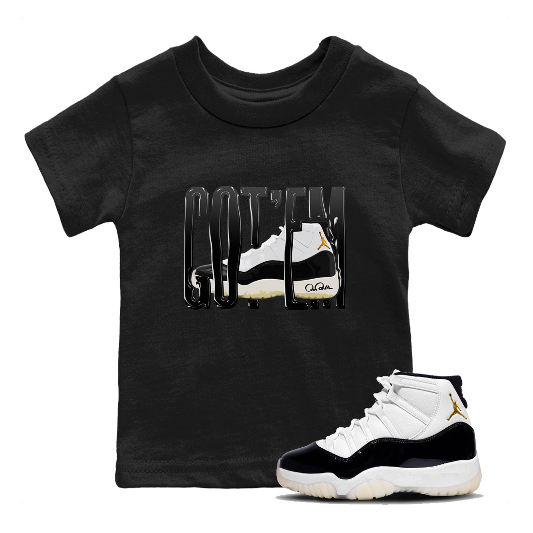 Wiggling Gotem snkmatch Tee Kids - Air Jordan 11 Gratitude