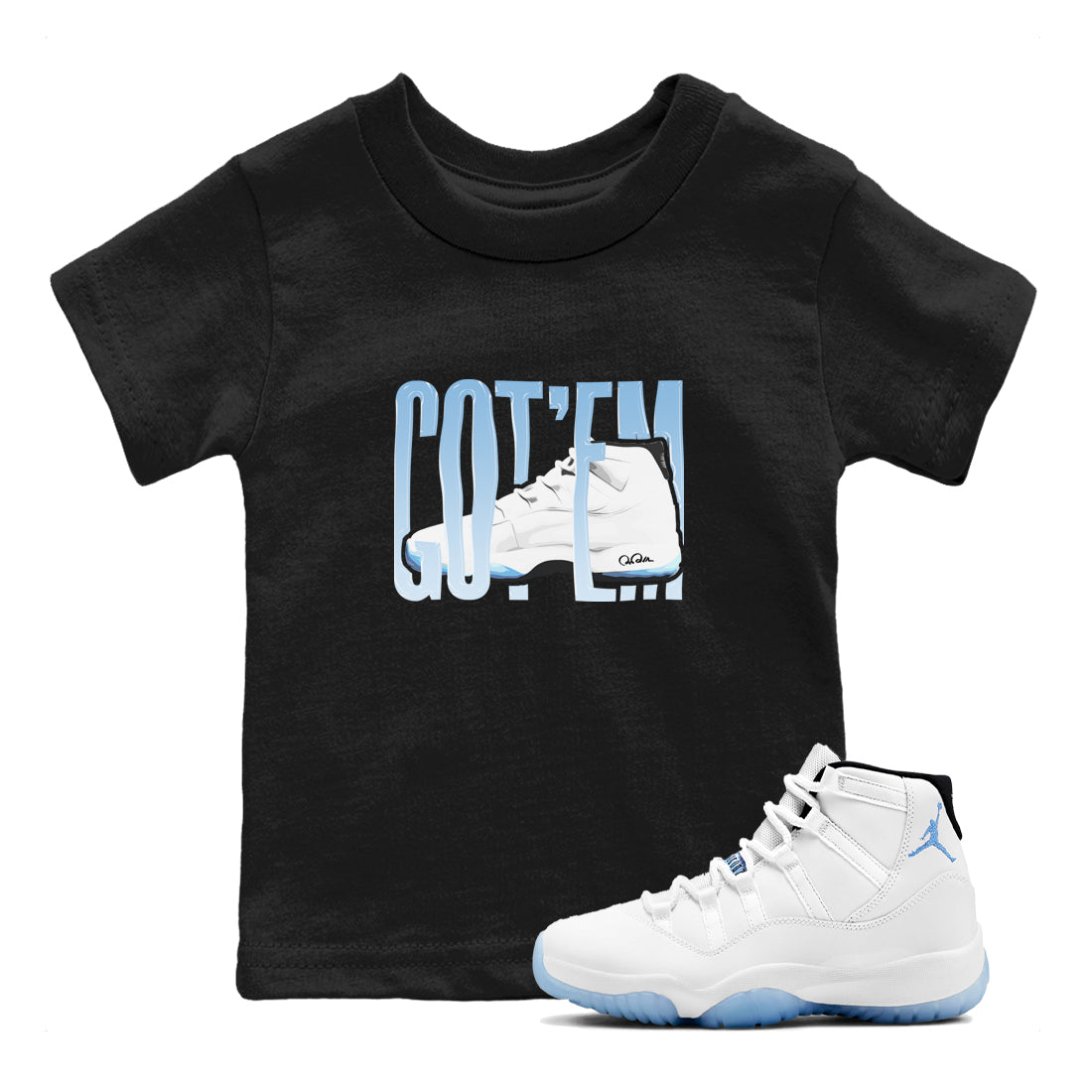 Wiggling Gotem snkmatch Tees Kids - Air Jordan 11 Legend Blue