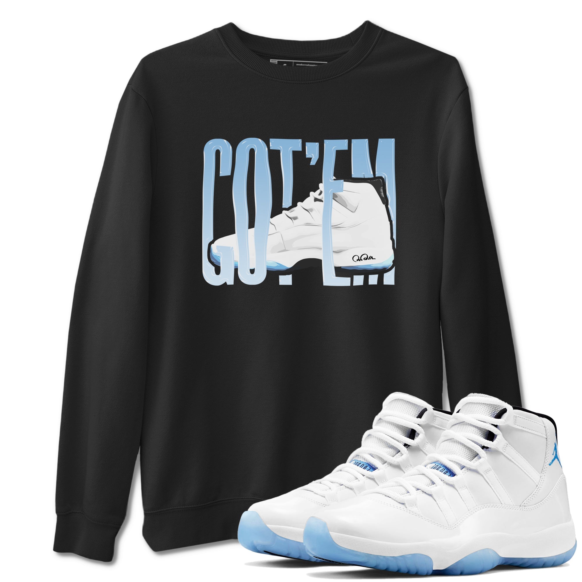 Wiggling Gotem snkmatch Tees - Air Jordan 11 Legend Blue