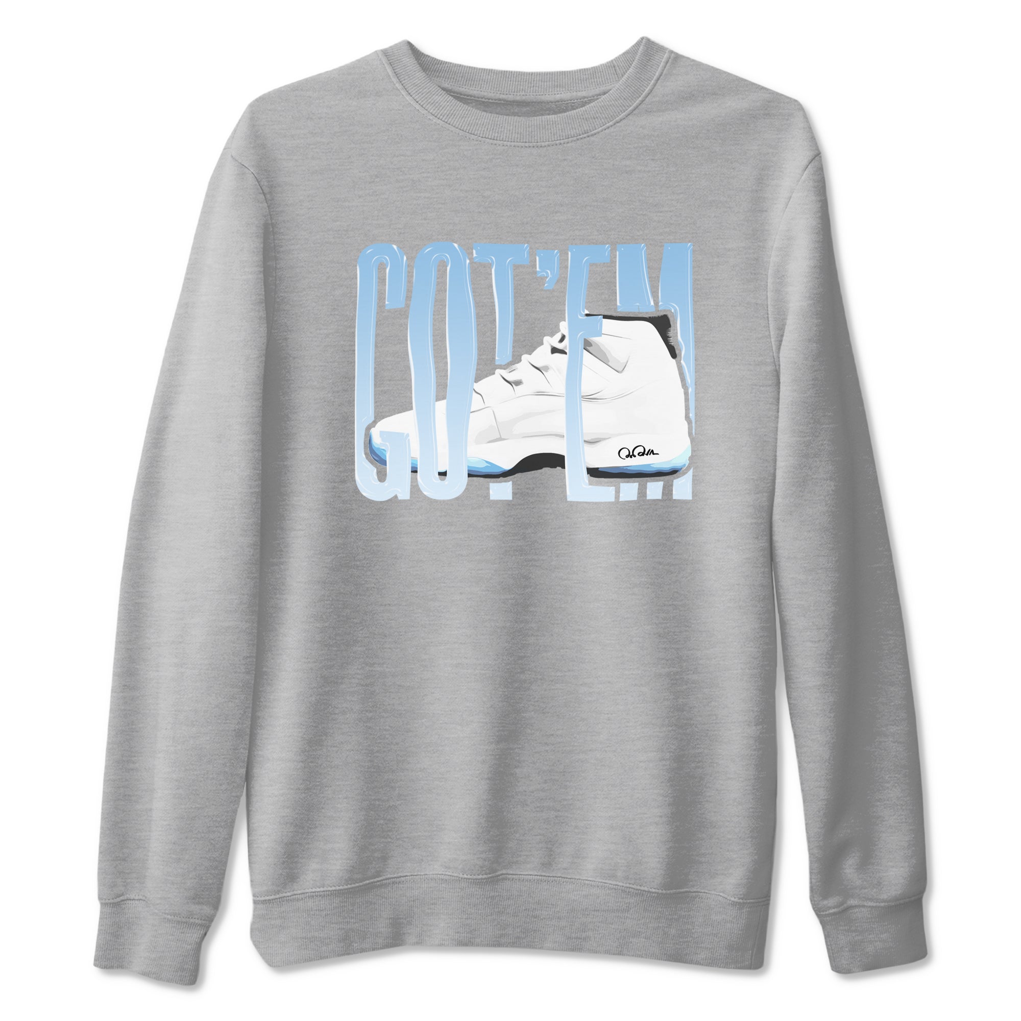 Wiggling Gotem snkmatch Tees - Air Jordan 11 Legend Blue