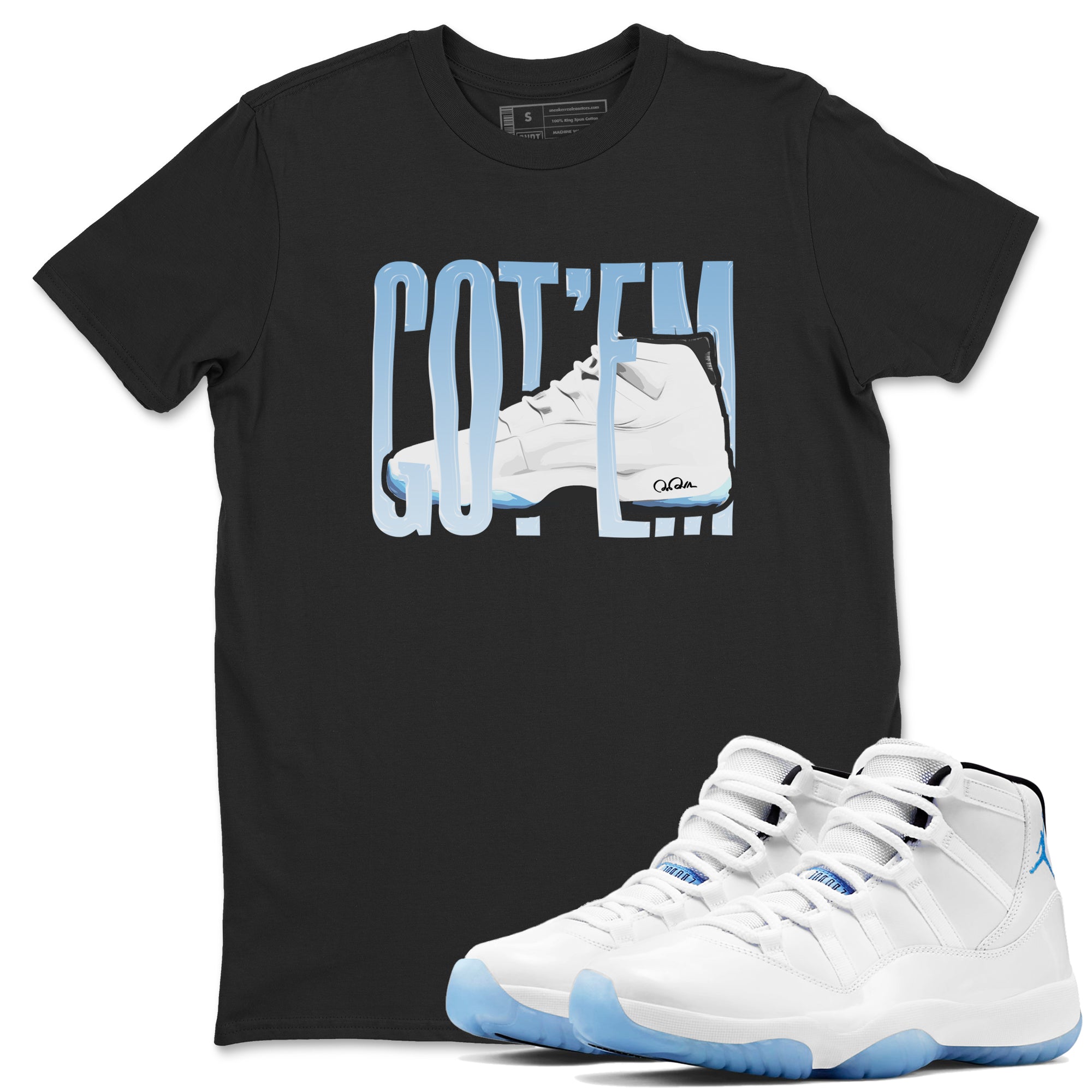 Wiggling Gotem snkmatch Tees - Air Jordan 11 Legend Blue
