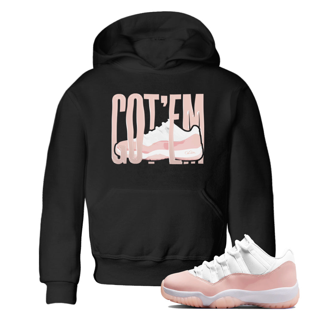 Wiggling Gotem snkmatch Tees Kids - Air Jordan 11 Legend Pink
