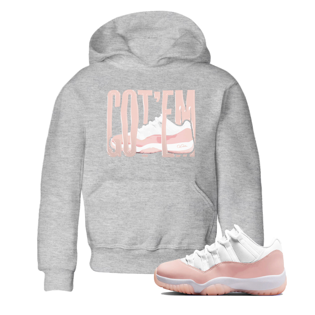 Wiggling Gotem snkmatch Tees Kids - Air Jordan 11 Legend Pink