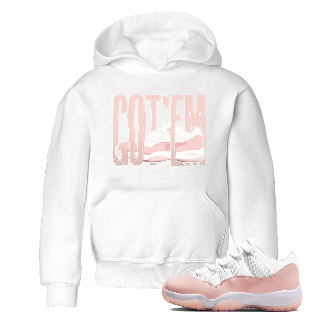 Wiggling Gotem snkmatch Tees Kids - Air Jordan 11 Legend Pink