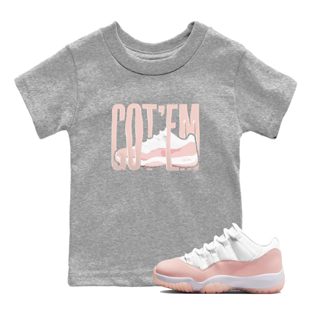Wiggling Gotem snkmatch Tees Kids - Air Jordan 11 Legend Pink