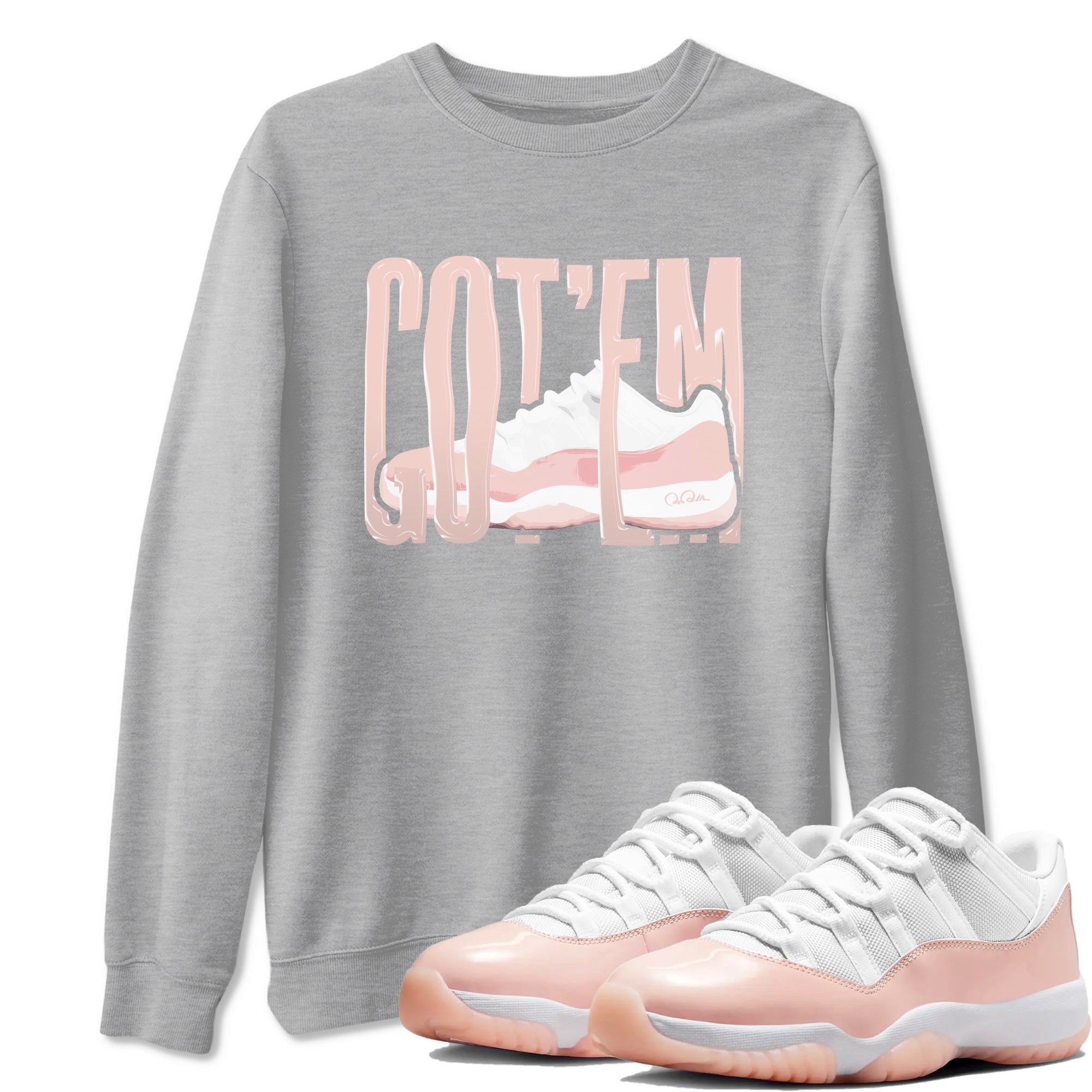Wiggling Gotem snkmatch Tees - Air Jordan 11 Legend Pink